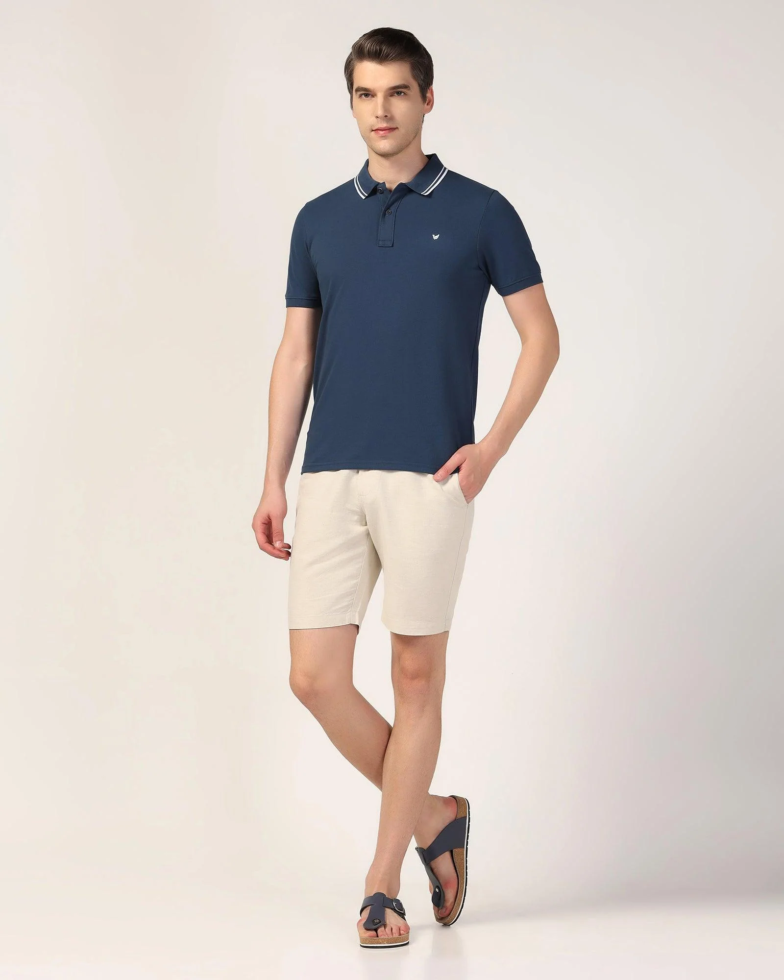 Polo Deep Blue Solid T-Shirt - Klaus - Image 3