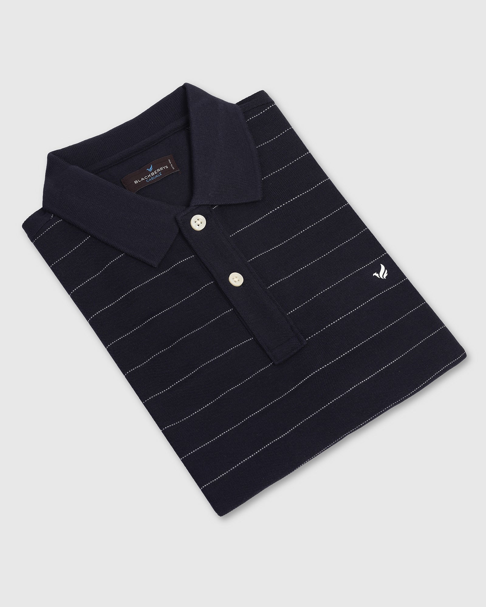 Polo Deep Navy Stripe T-Shirt - Willow - Image 5