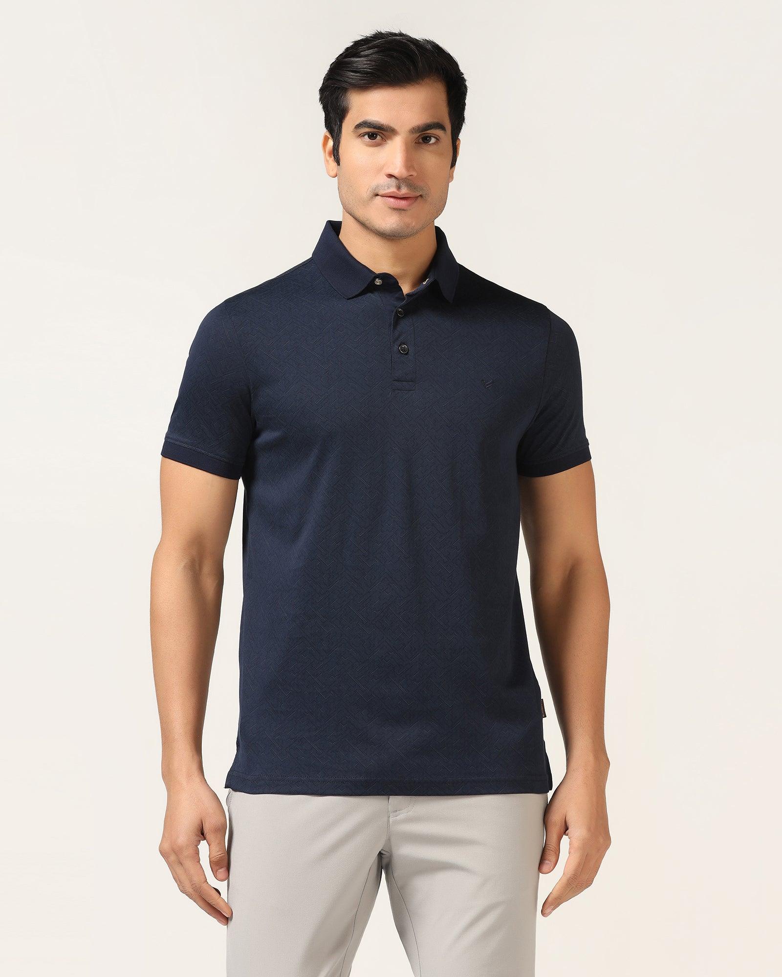 Polo Dress Blue Printed T-Shirt - Bradely - Image 7