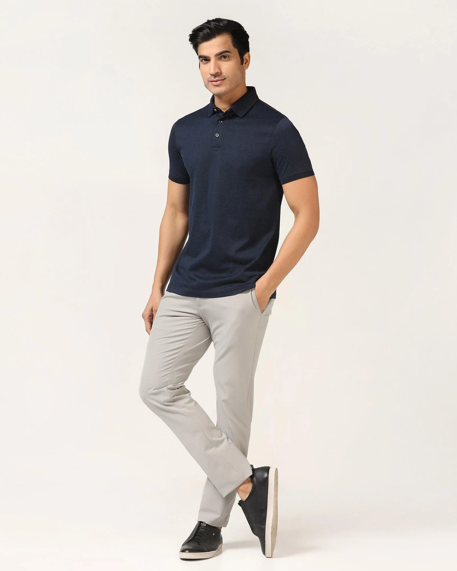Polo Dress Blue Printed T-Shirt - Bradely - Image 8