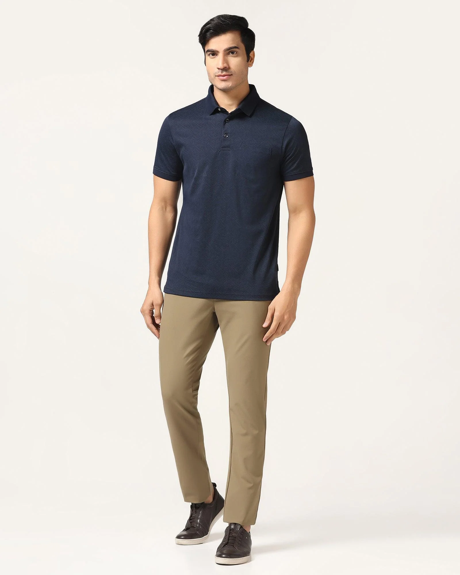 Polo Dress Blue Printed T-Shirt - Bradely - Image 3