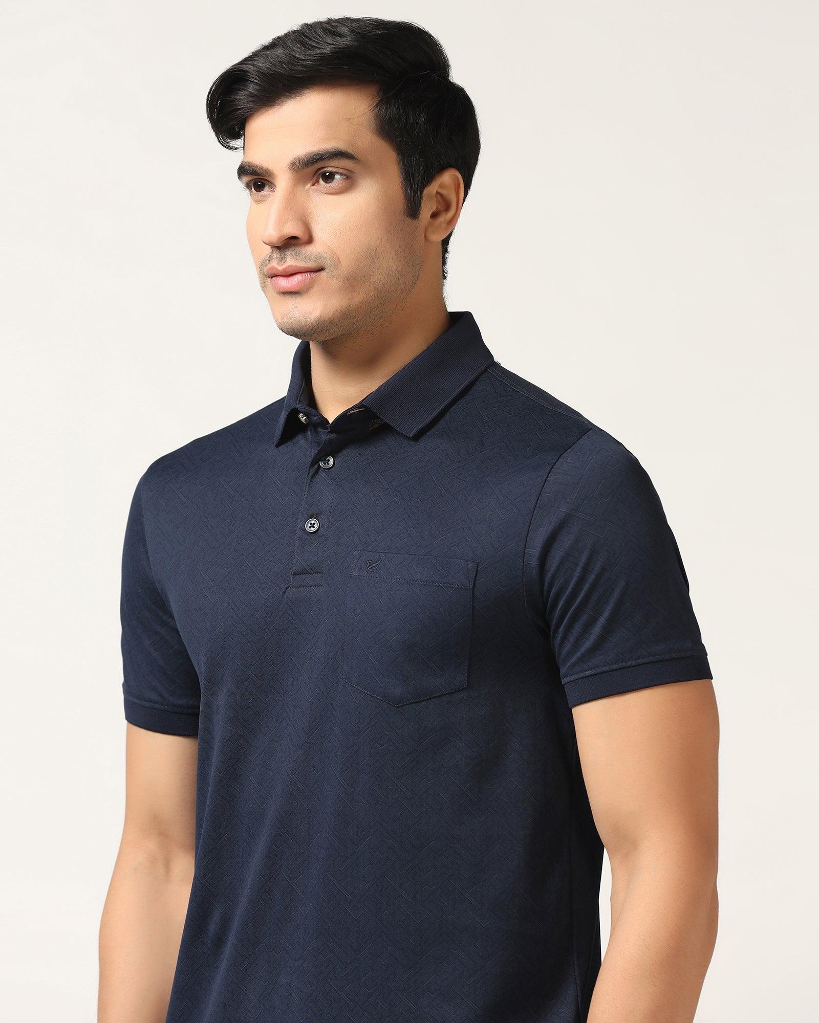 Polo Dress Blue Printed T-Shirt - Bradely - Image 4