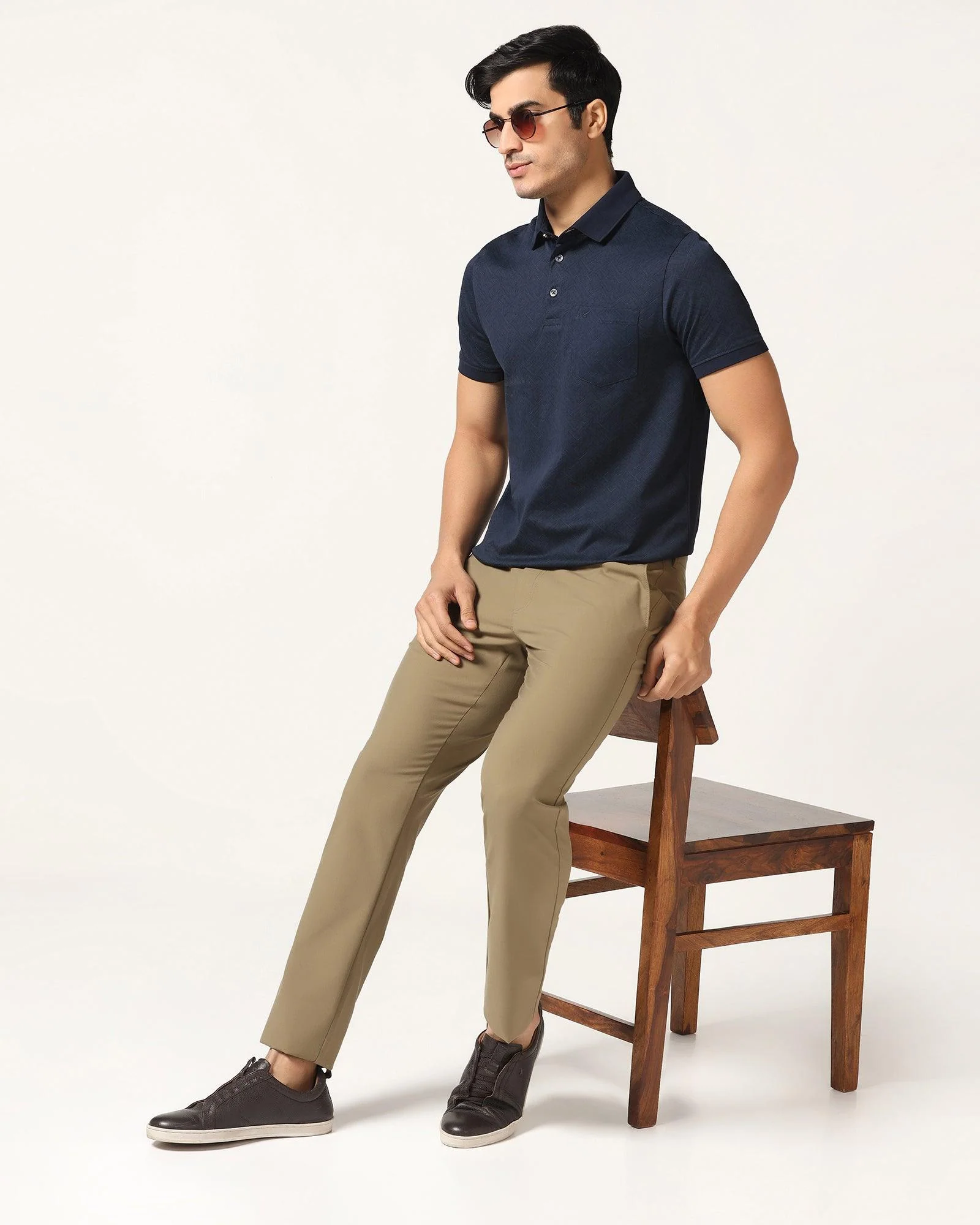 Polo Dress Blue Printed T-Shirt - Bradely - Image 7