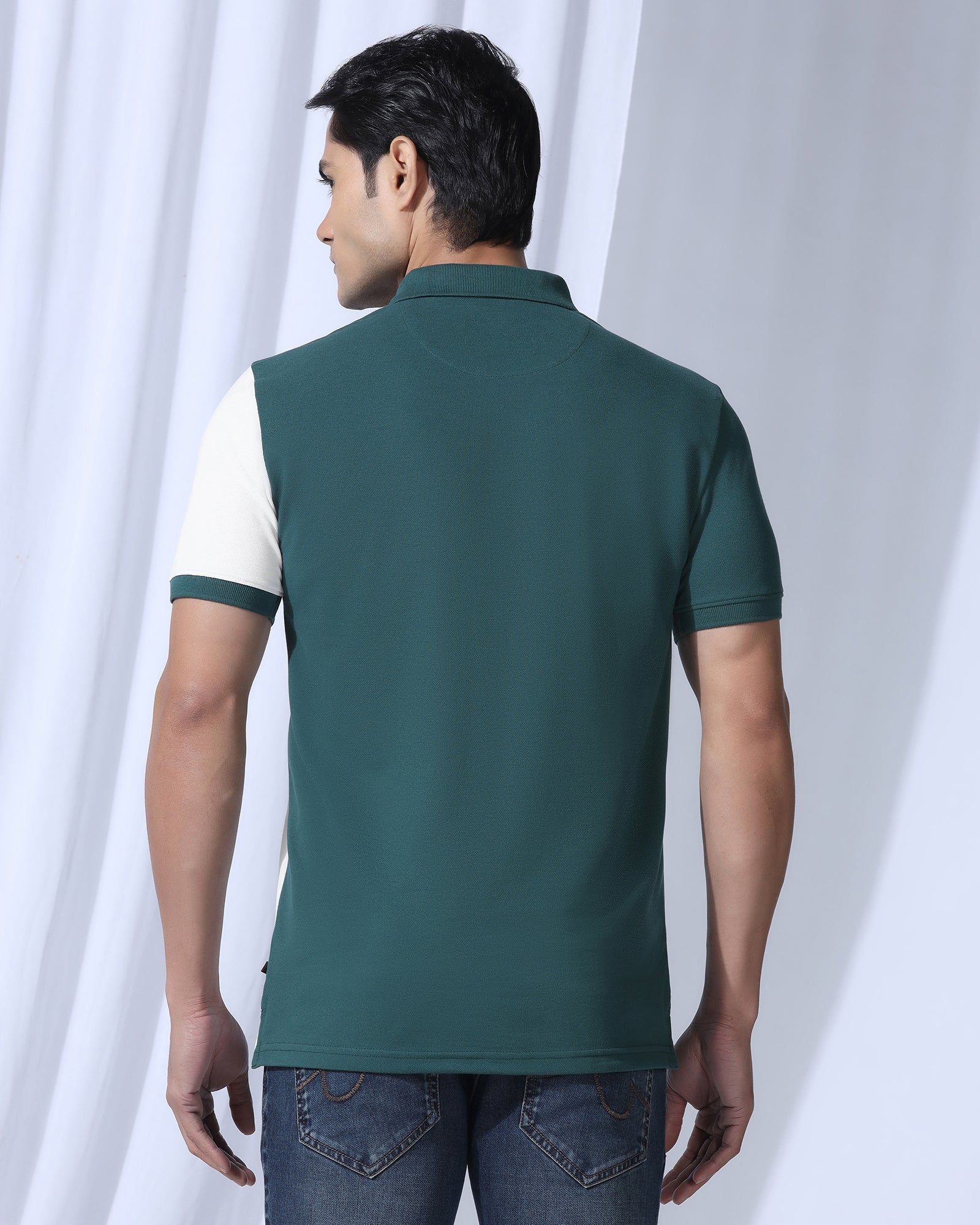 Polo Green Solid T-Shirt - Juniper - Image 2