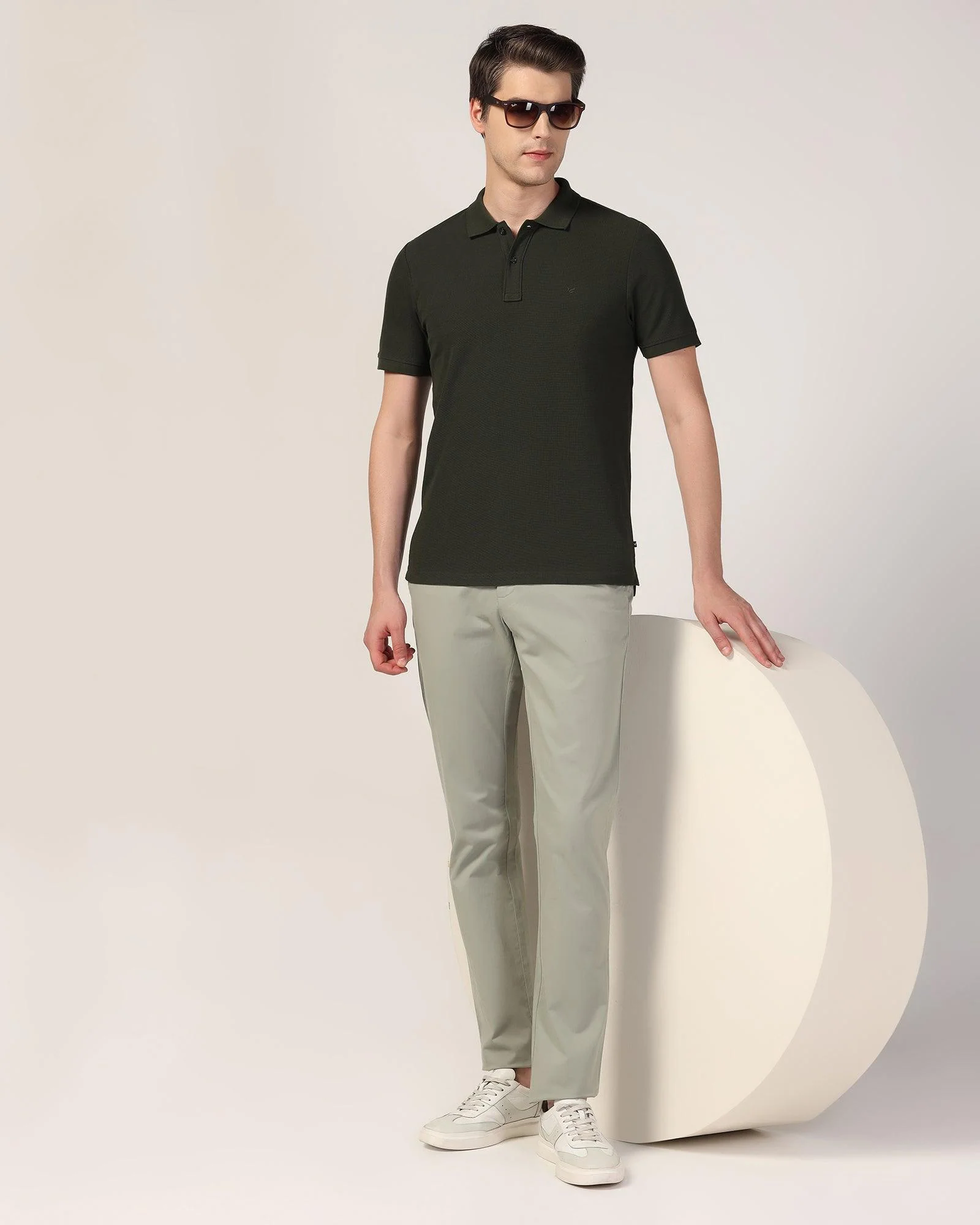 Polo Green Textured T-Shirt - Jacob - Image 7