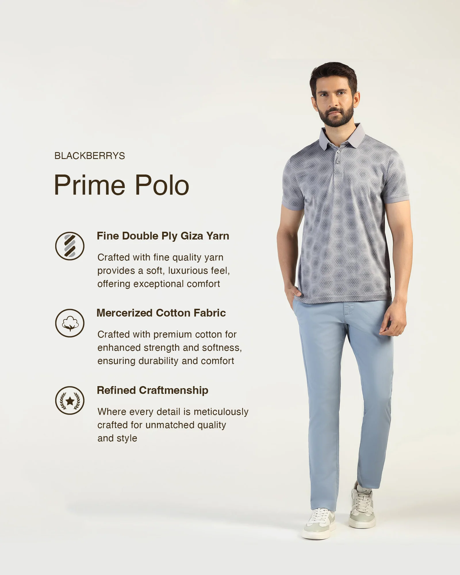 Polo Grey Printed T-Shirt - Hex - Image 3