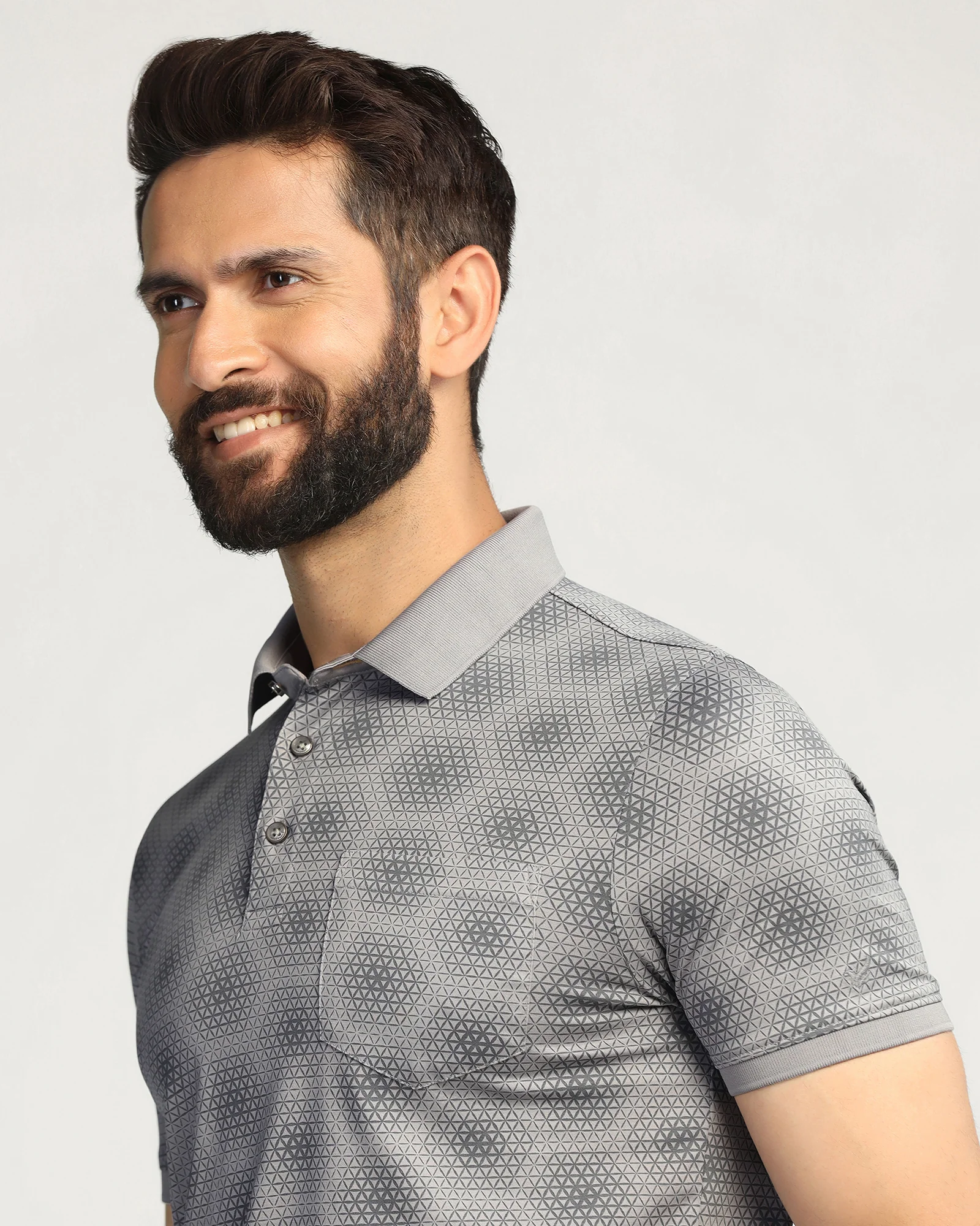 Polo Grey Printed T-Shirt - Hex - Image 4
