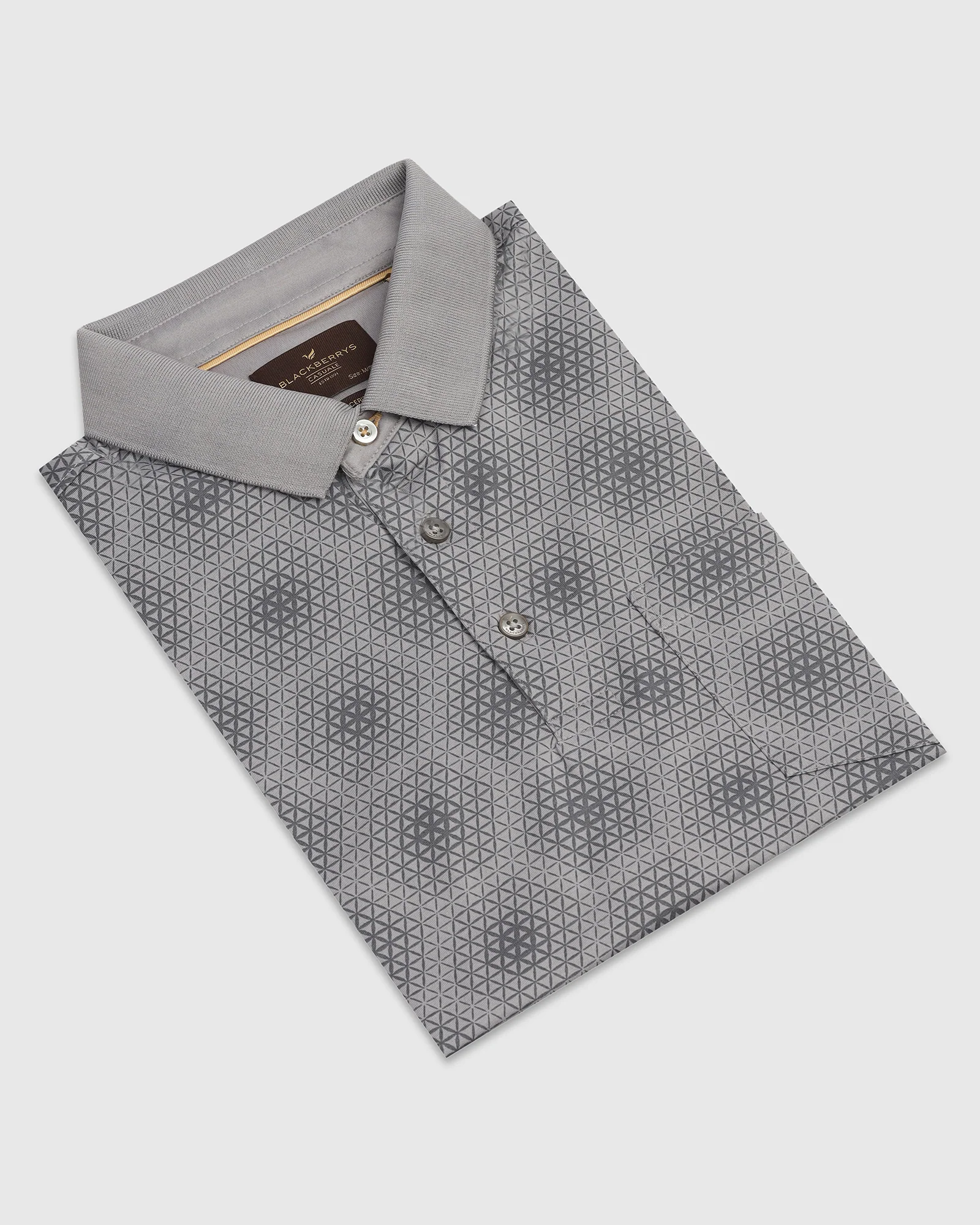 Polo Grey Printed T-Shirt - Hex - Image 5