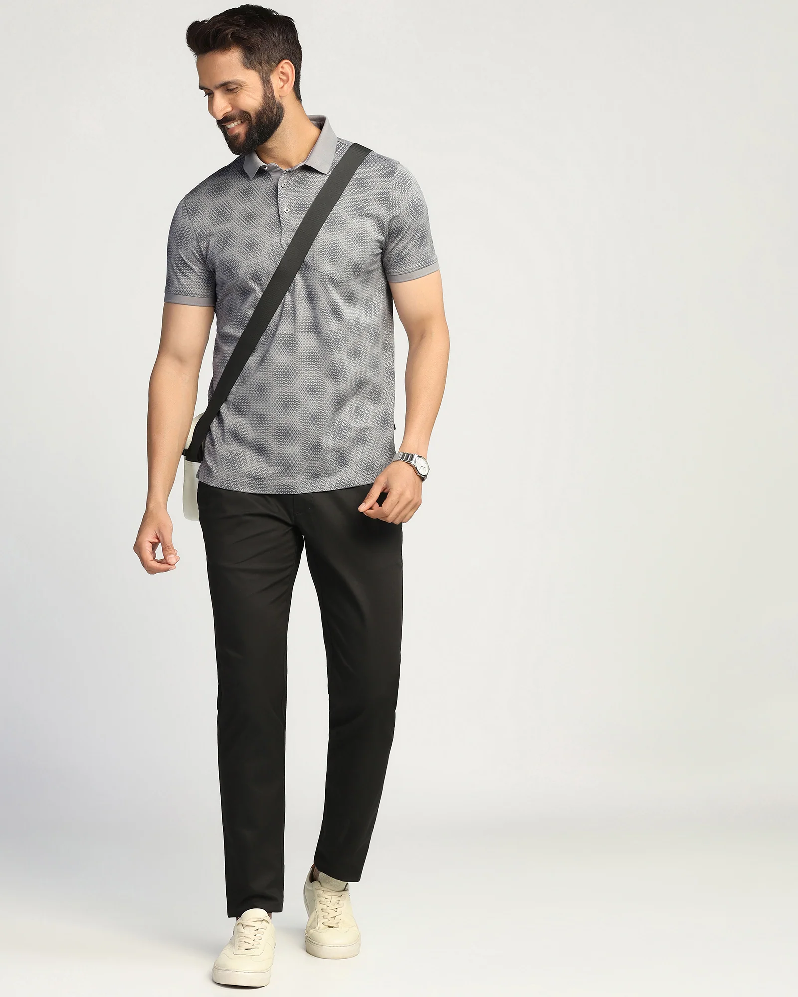 Polo Grey Printed T-Shirt - Hex - Image 7