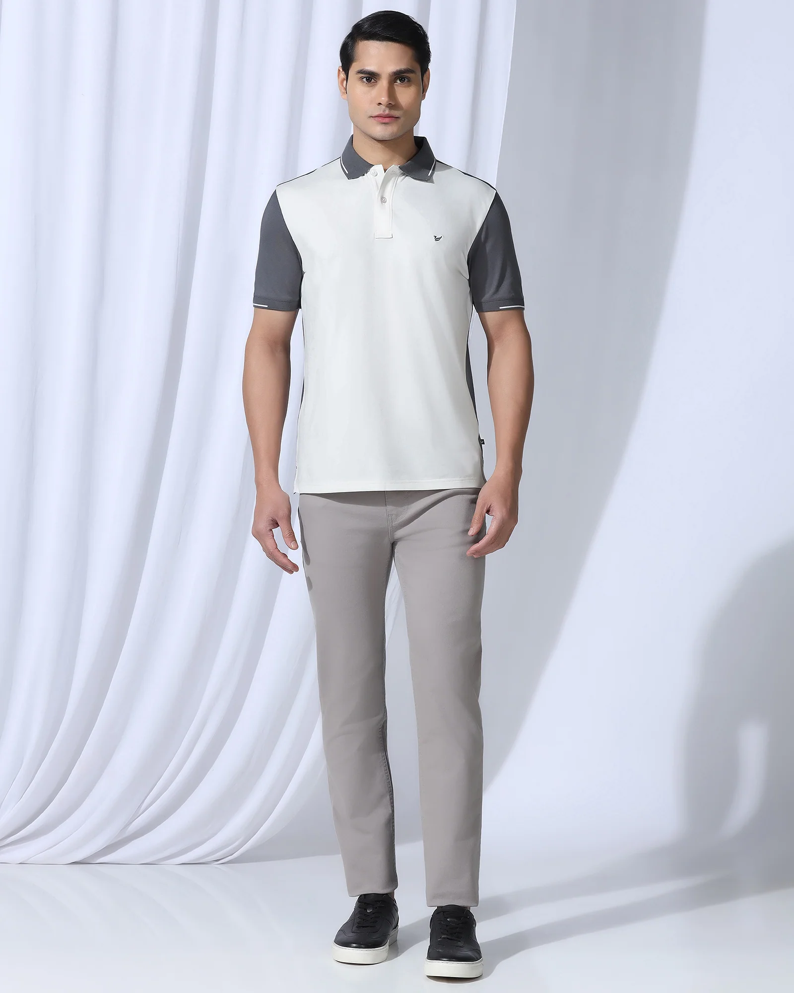 Polo Grey Solid T-Shirt - Mike - Image 3