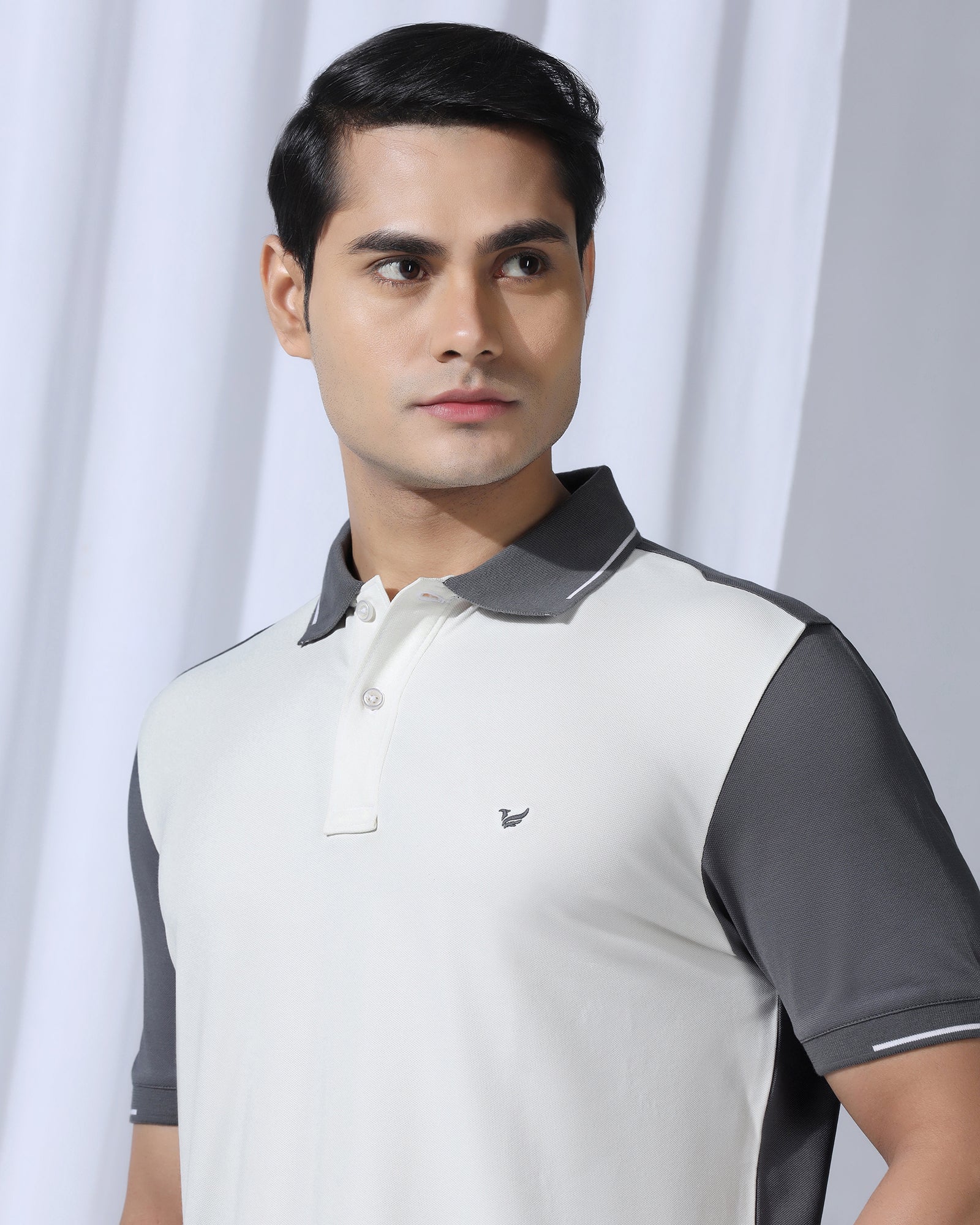 Polo Grey Solid T-Shirt - Mike - Image 4