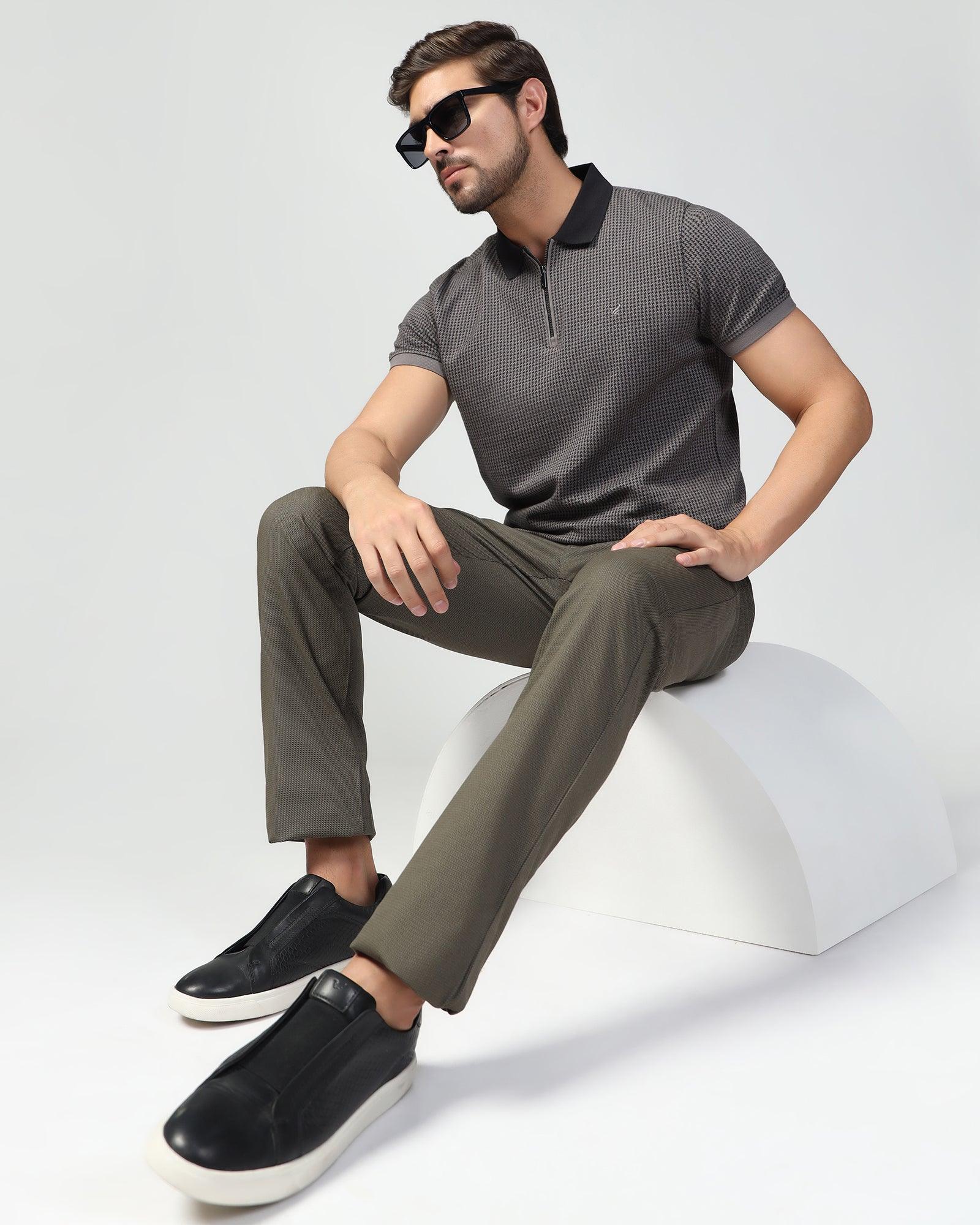 Polo Grey Structure T-Shirt - Keiji - Image 8