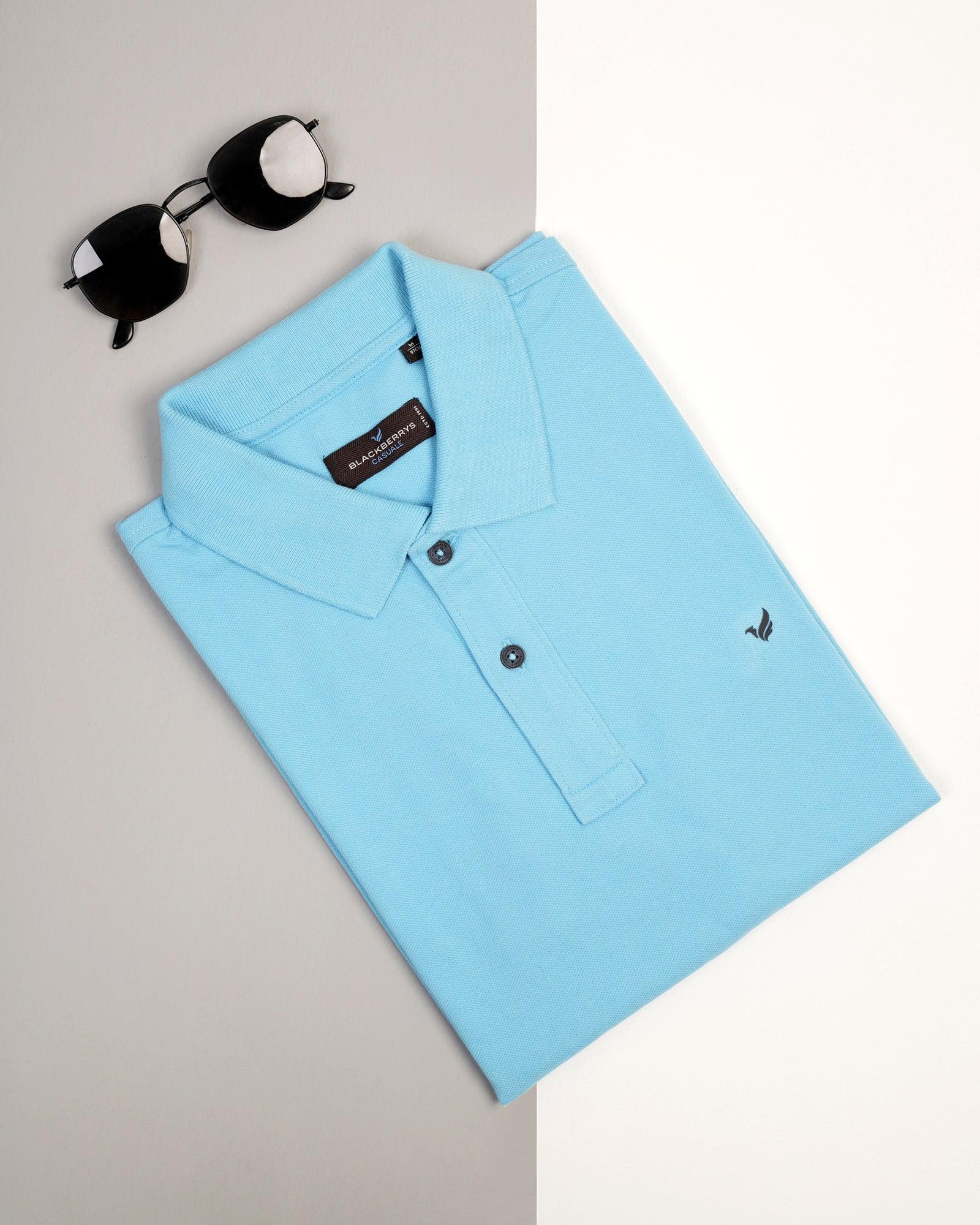 Polo Light Blue Solid T-Shirt - Bright - Image 5