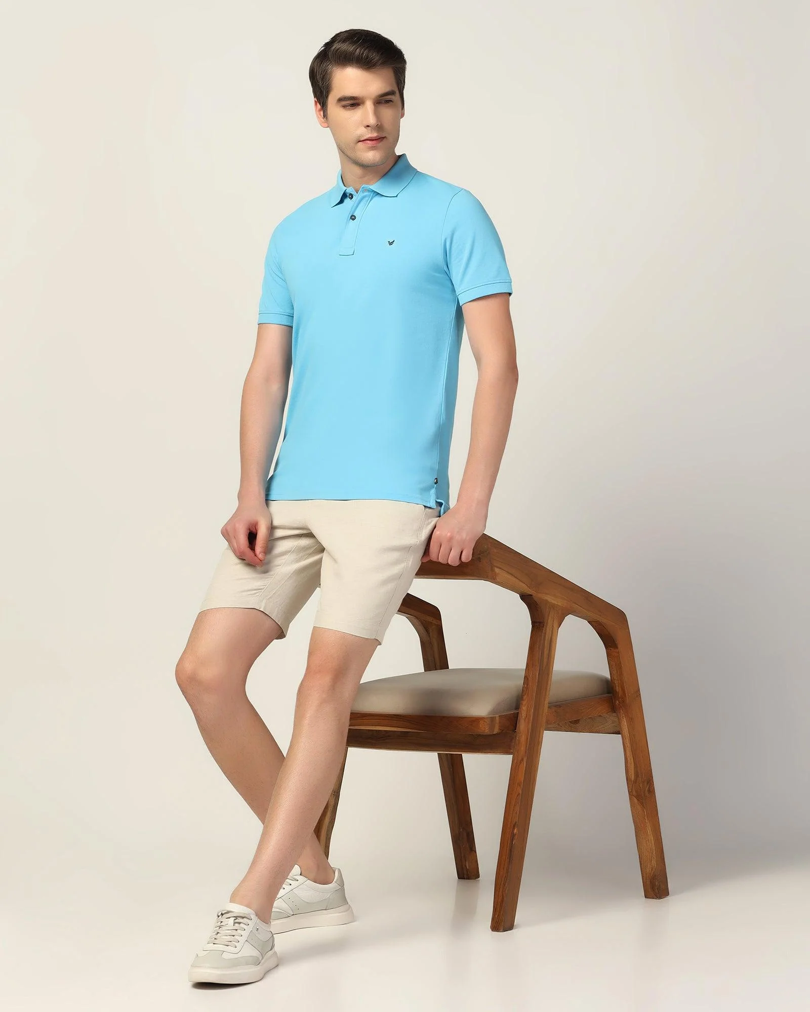Polo Light Blue Solid T-Shirt - Bright - Image 6