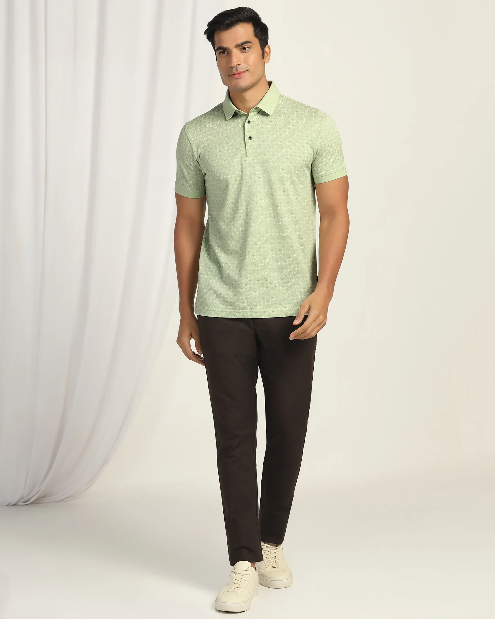 Polo Light Green Printed T-Shirt - Henry - Image 3