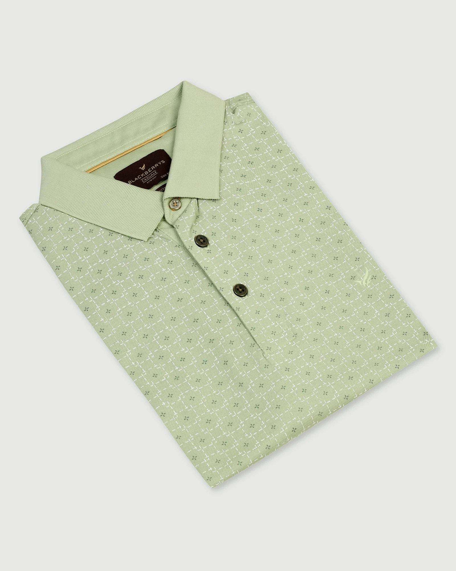 Polo Light Green Printed T-Shirt - Henry - Image 5