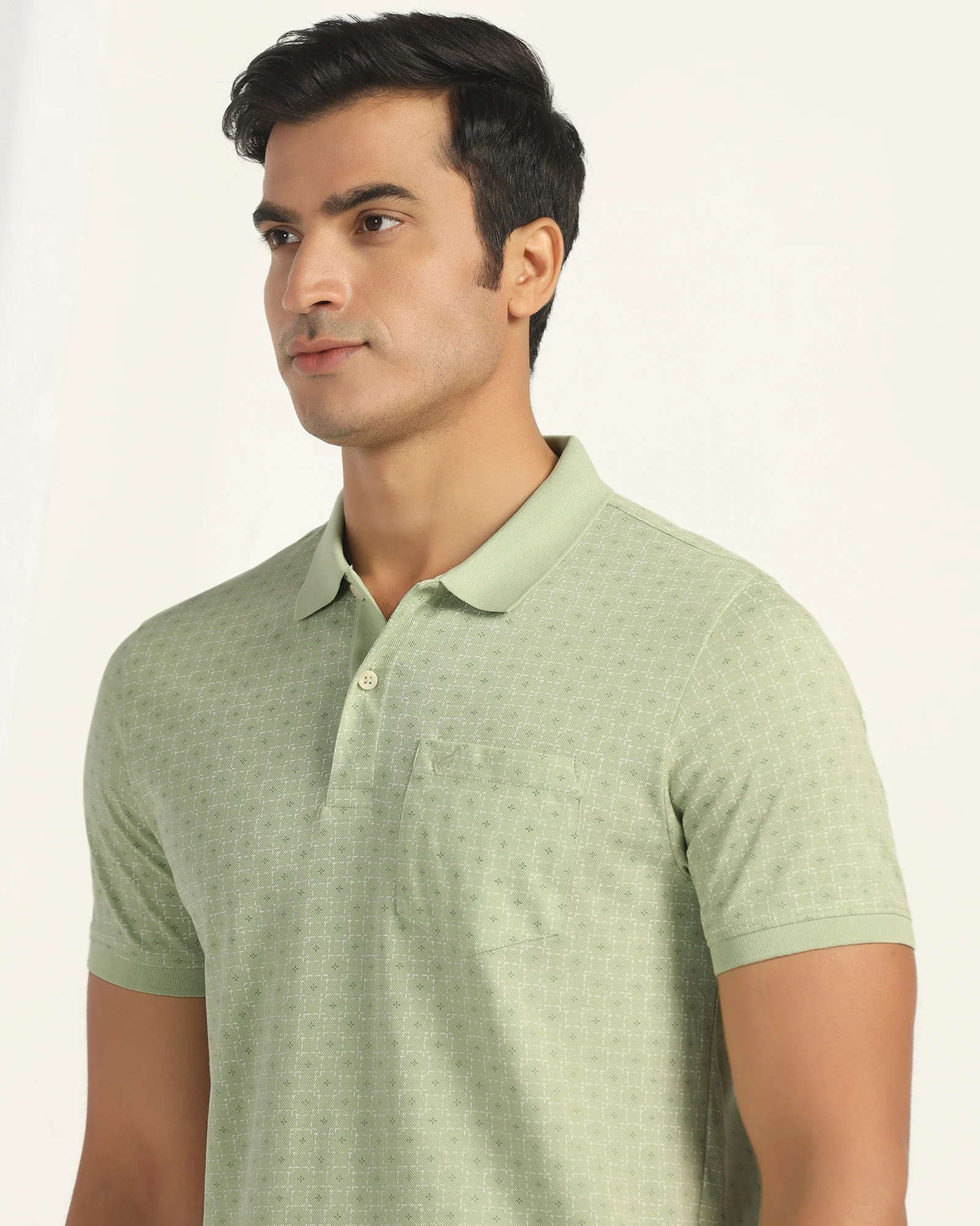 Polo Light Green Printed T-Shirt - Henry - Image 4
