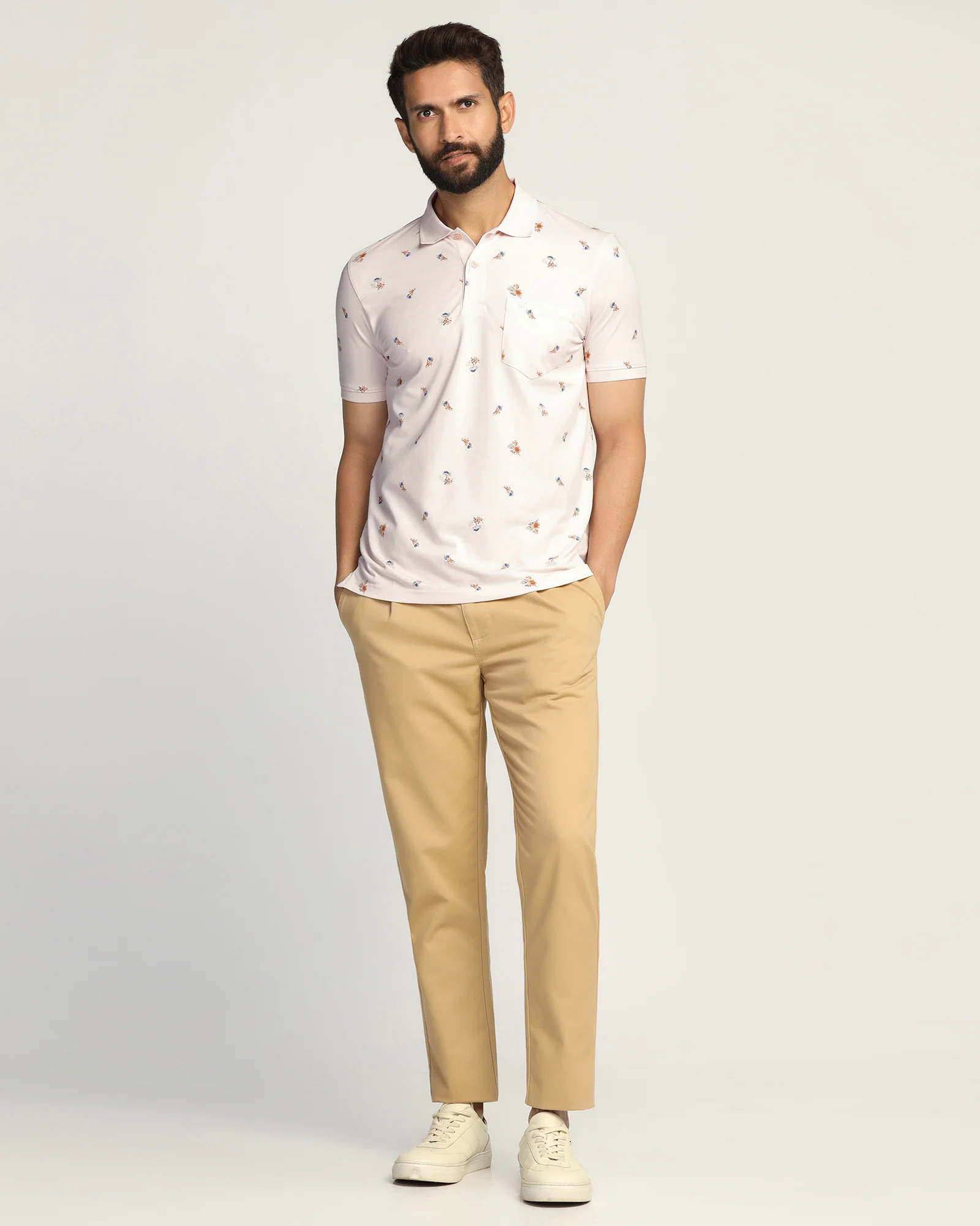 Polo Light Pink Printed T-Shirt - Depp - Image 3