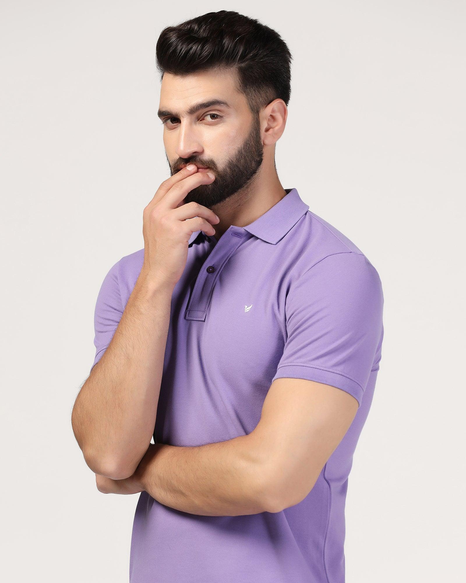 Polo Light Purple Solid T-Shirt - Bright - Image 4