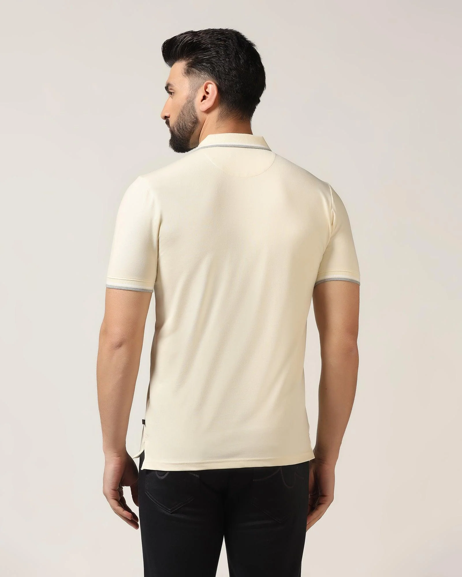 Polo Light Yellow Solid T-Shirt - Walter - Image 2