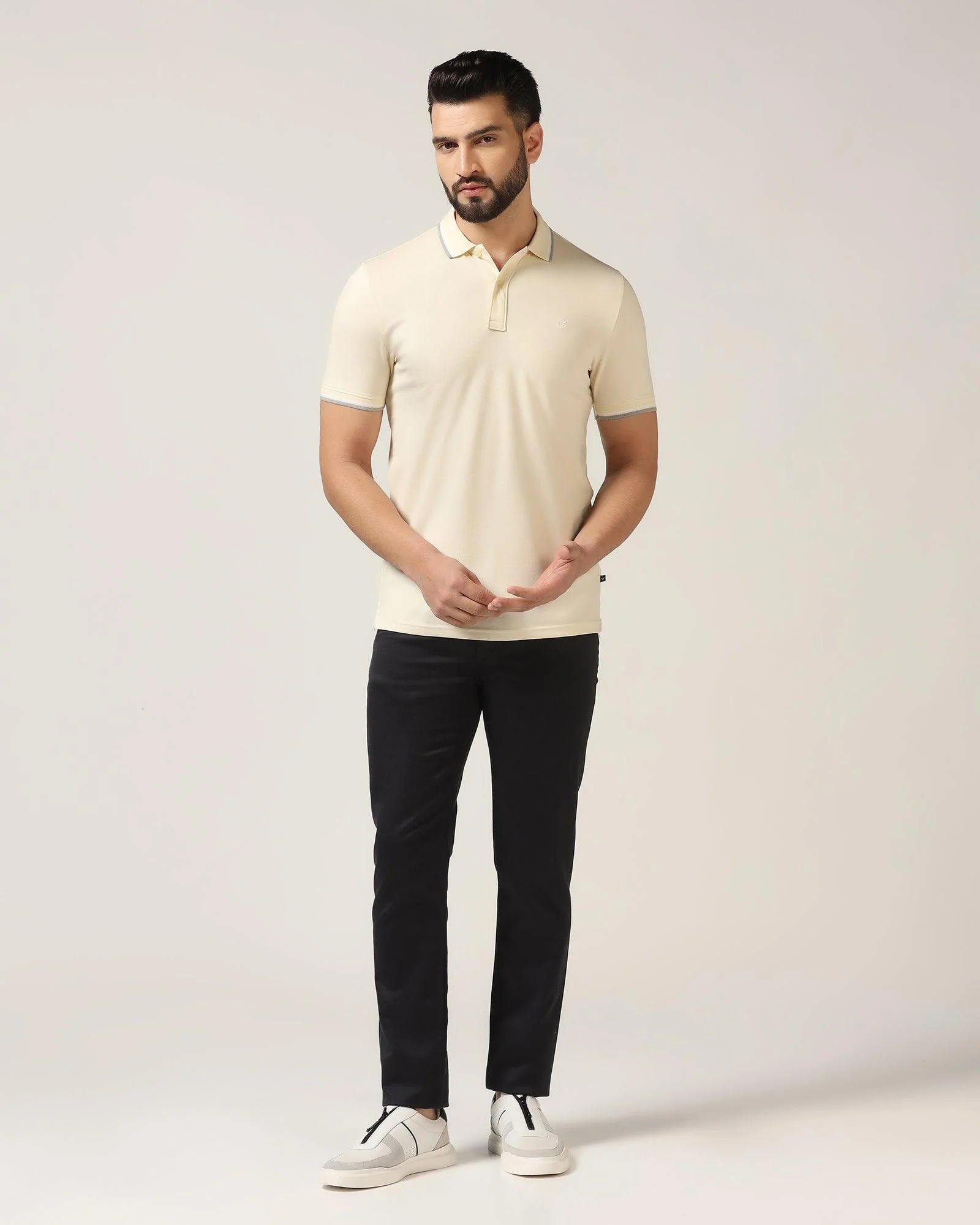 Polo Light Yellow Solid T-Shirt - Walter - Image 3