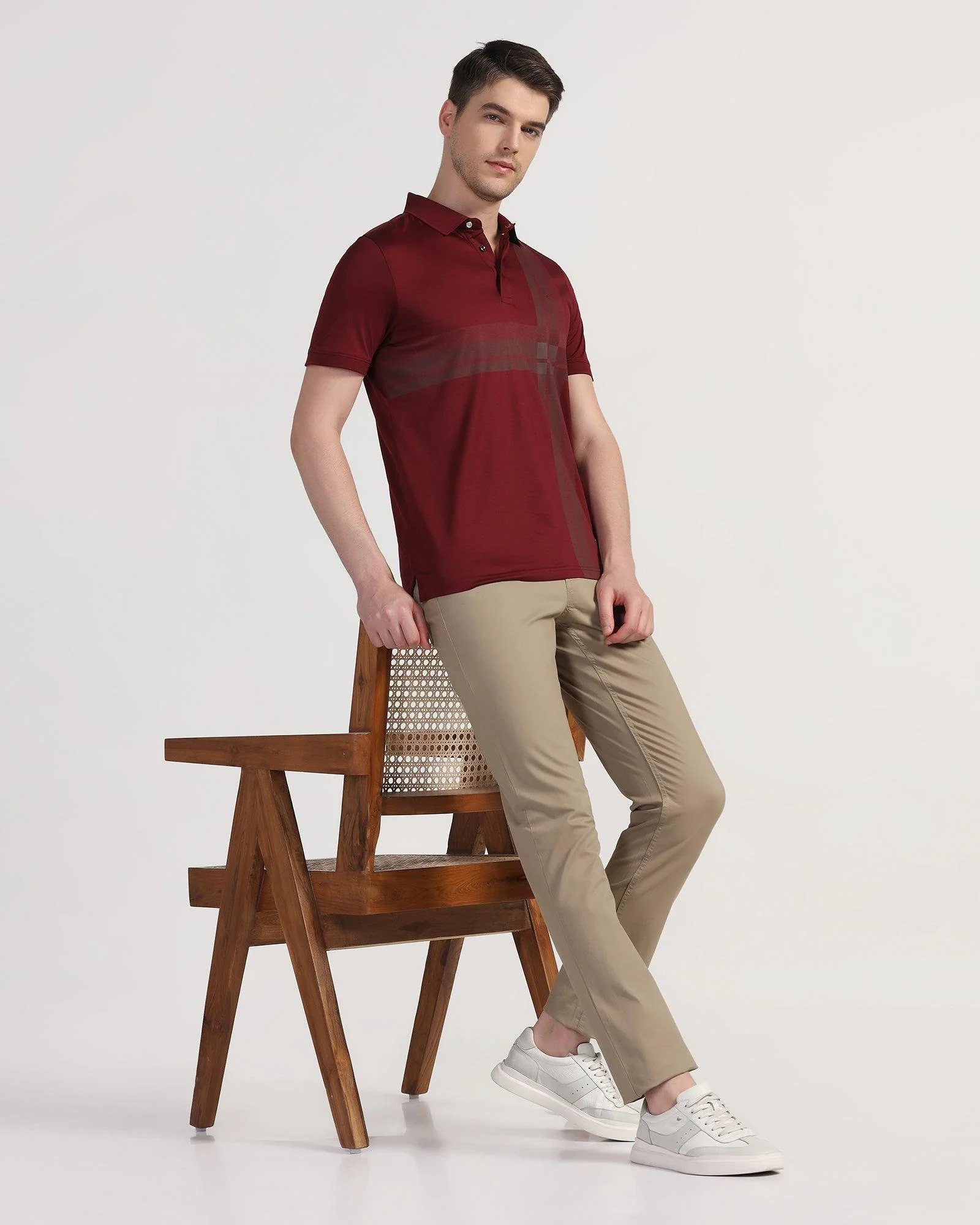Polo Maroon Printed T-Shirt - Jaime - Image 6