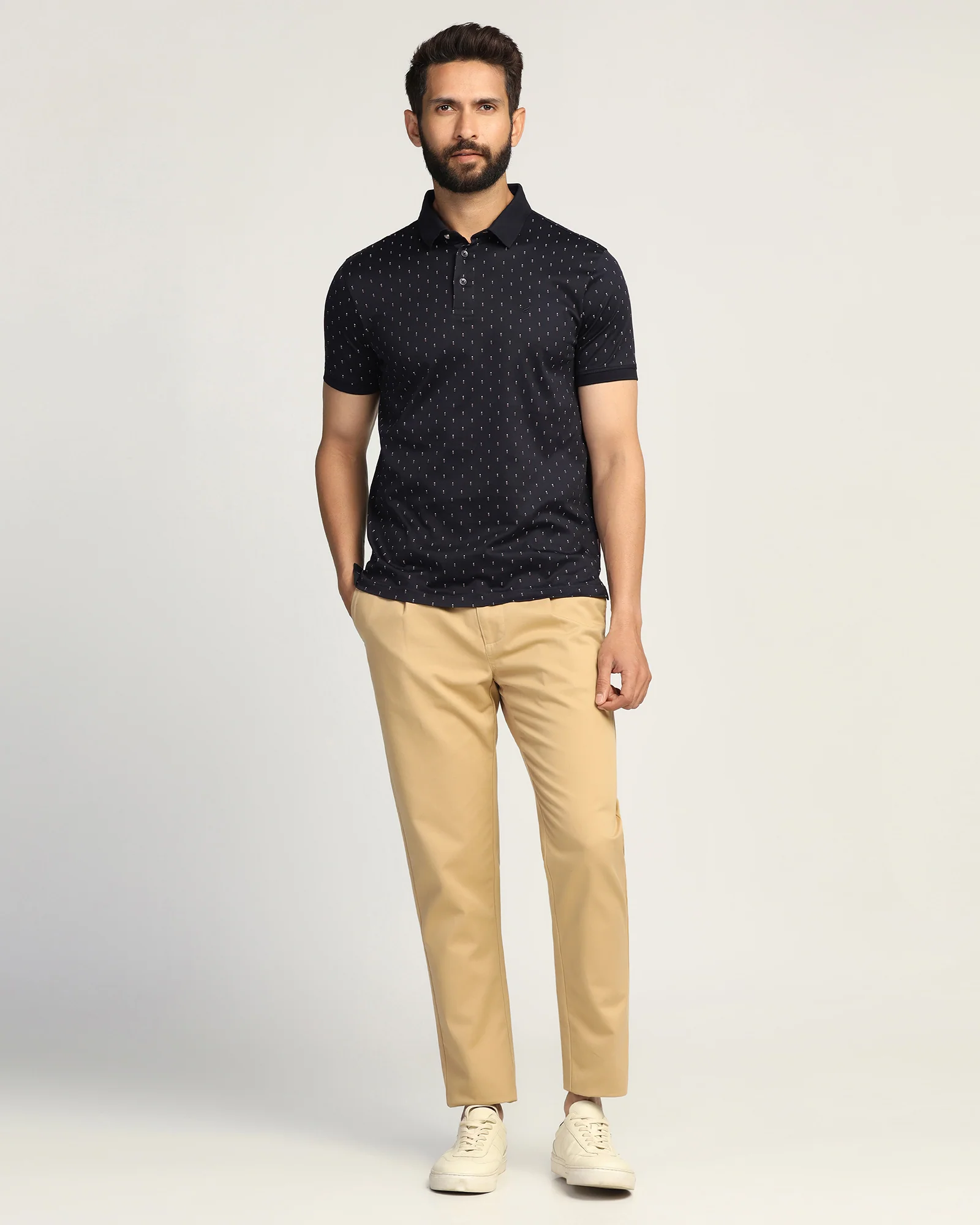 Polo Navy Printed T-Shirt - Hala - Image 3