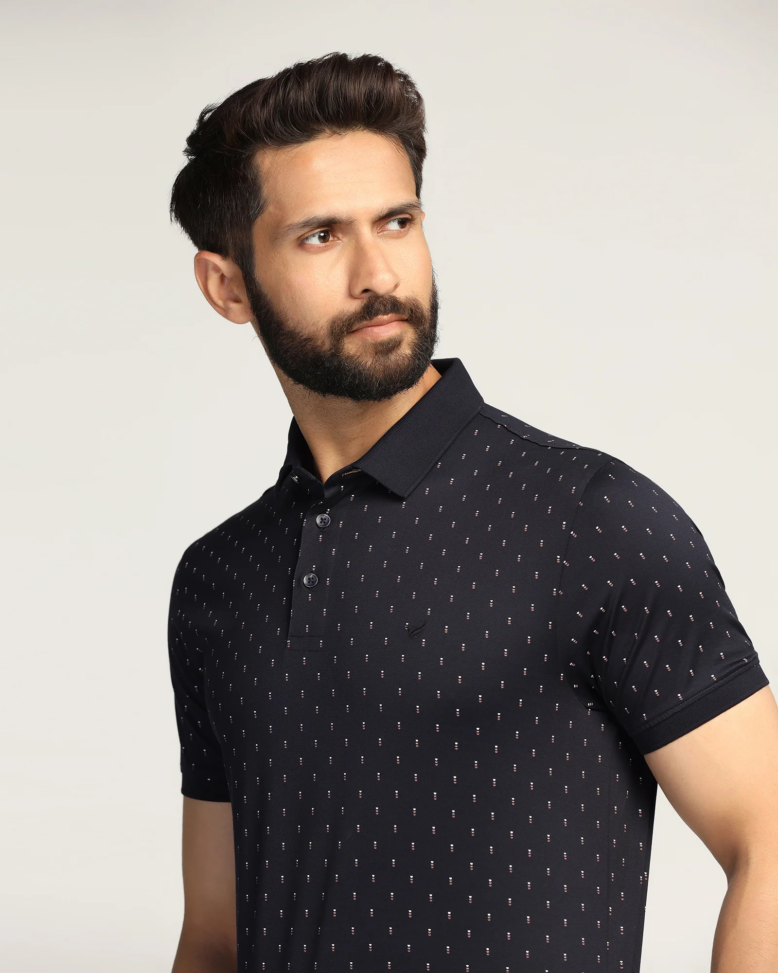 Polo Navy Printed T-Shirt - Hala - Image 4
