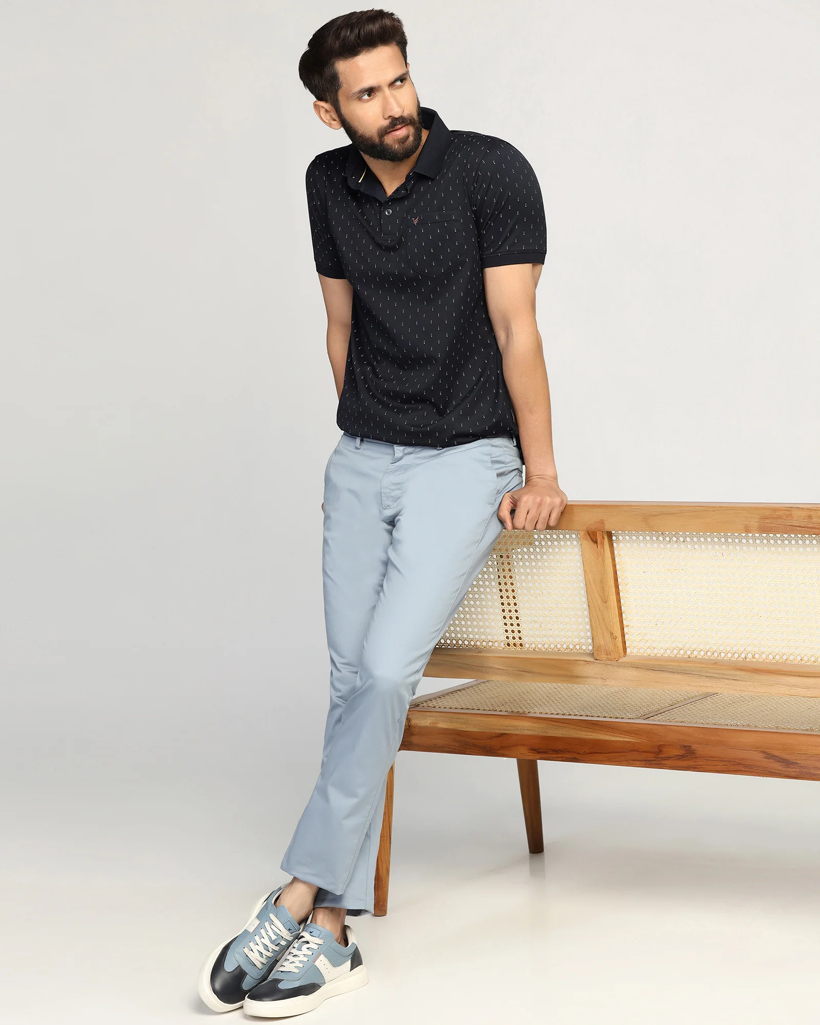 Polo Navy Printed T-Shirt - Hala - Image 8