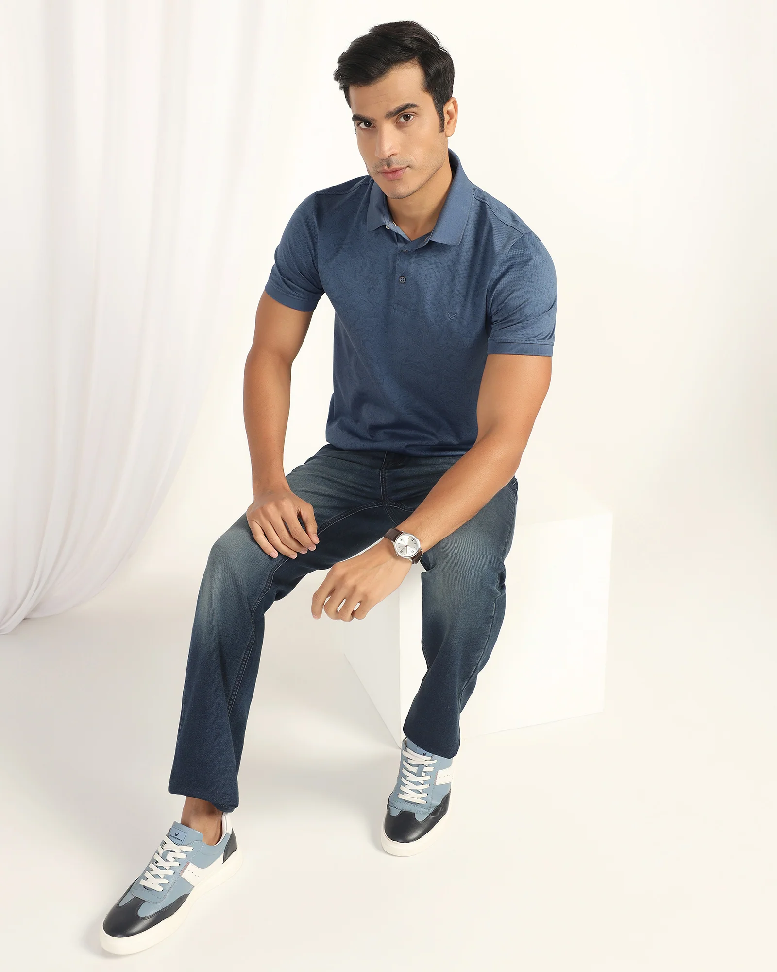 Polo Navy Printed T-Shirt - Trip - Image 7