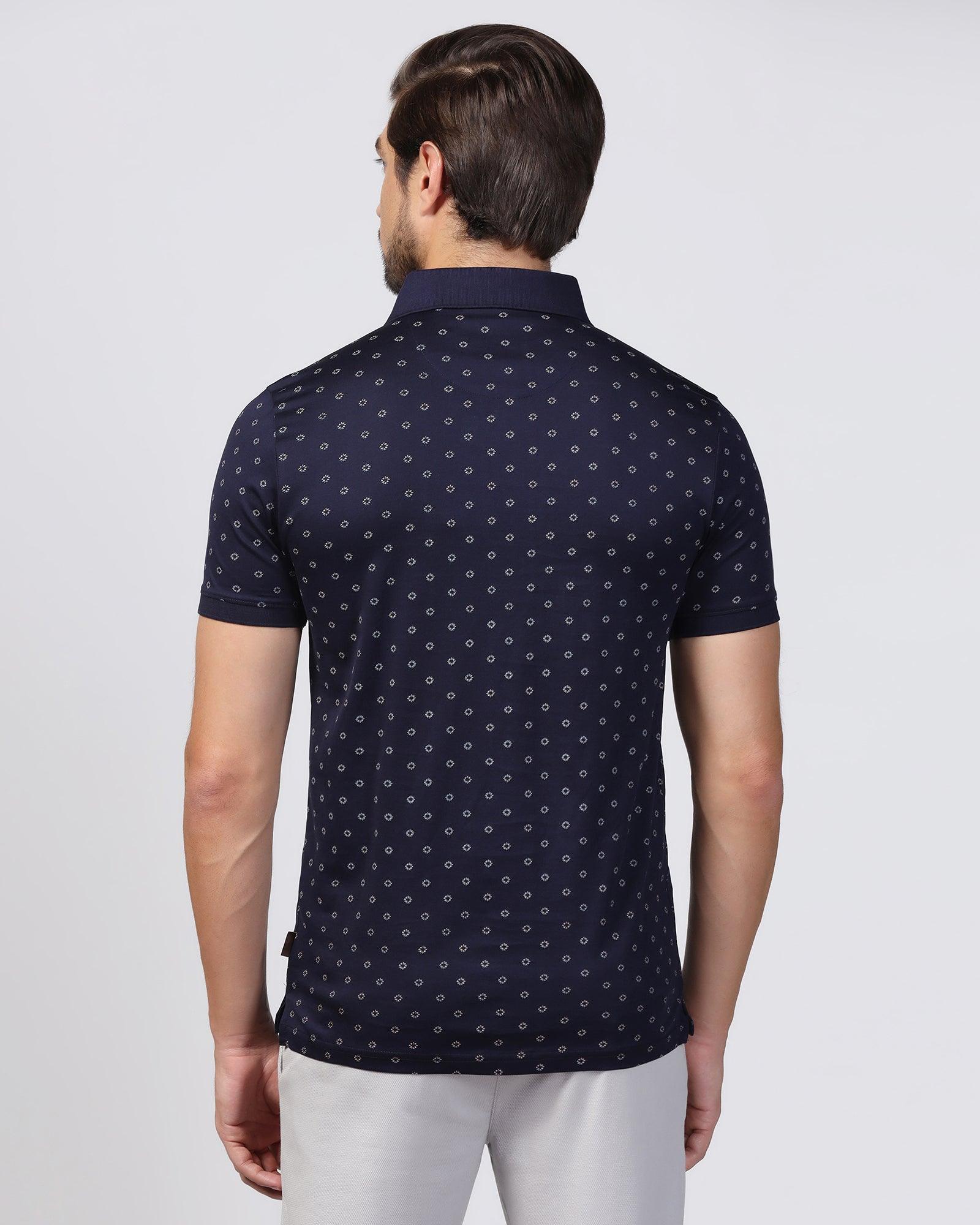 Polo Navy Printed T-Shirt - Sky - Image 2