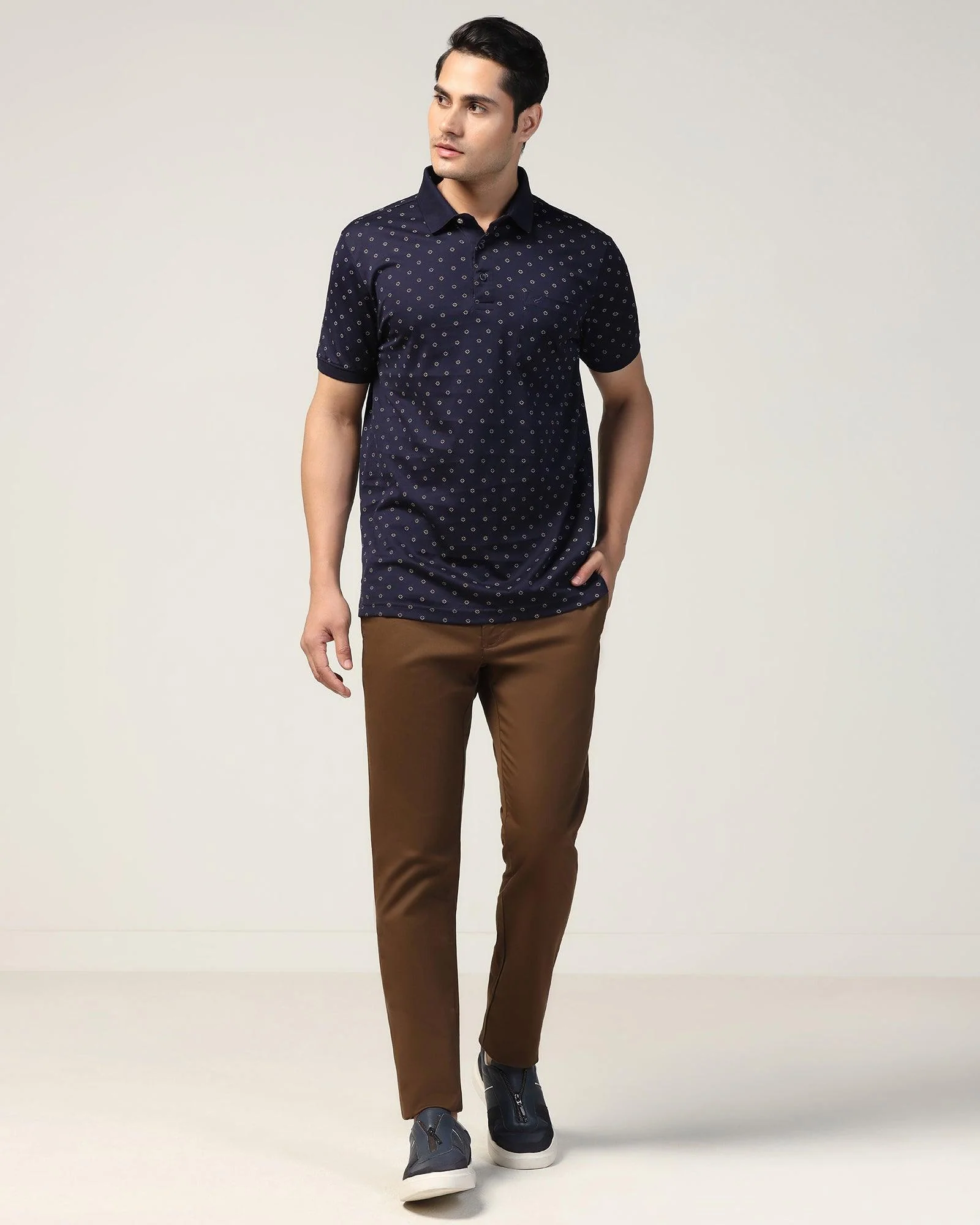 Polo Navy Printed T-Shirt - Sky - Image 3