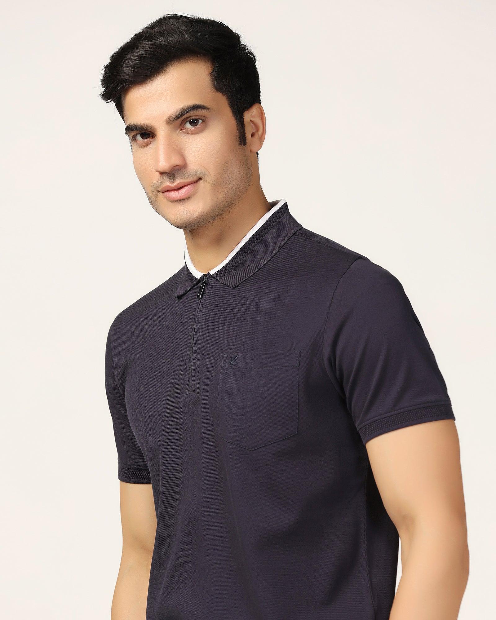 Polo Navy Solid T-Shirt - Gill - Image 4