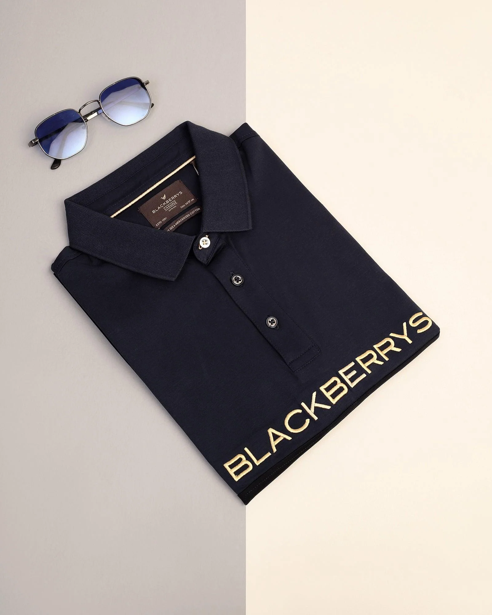 Polo Navy Solid T-Shirt - Star - Image 5