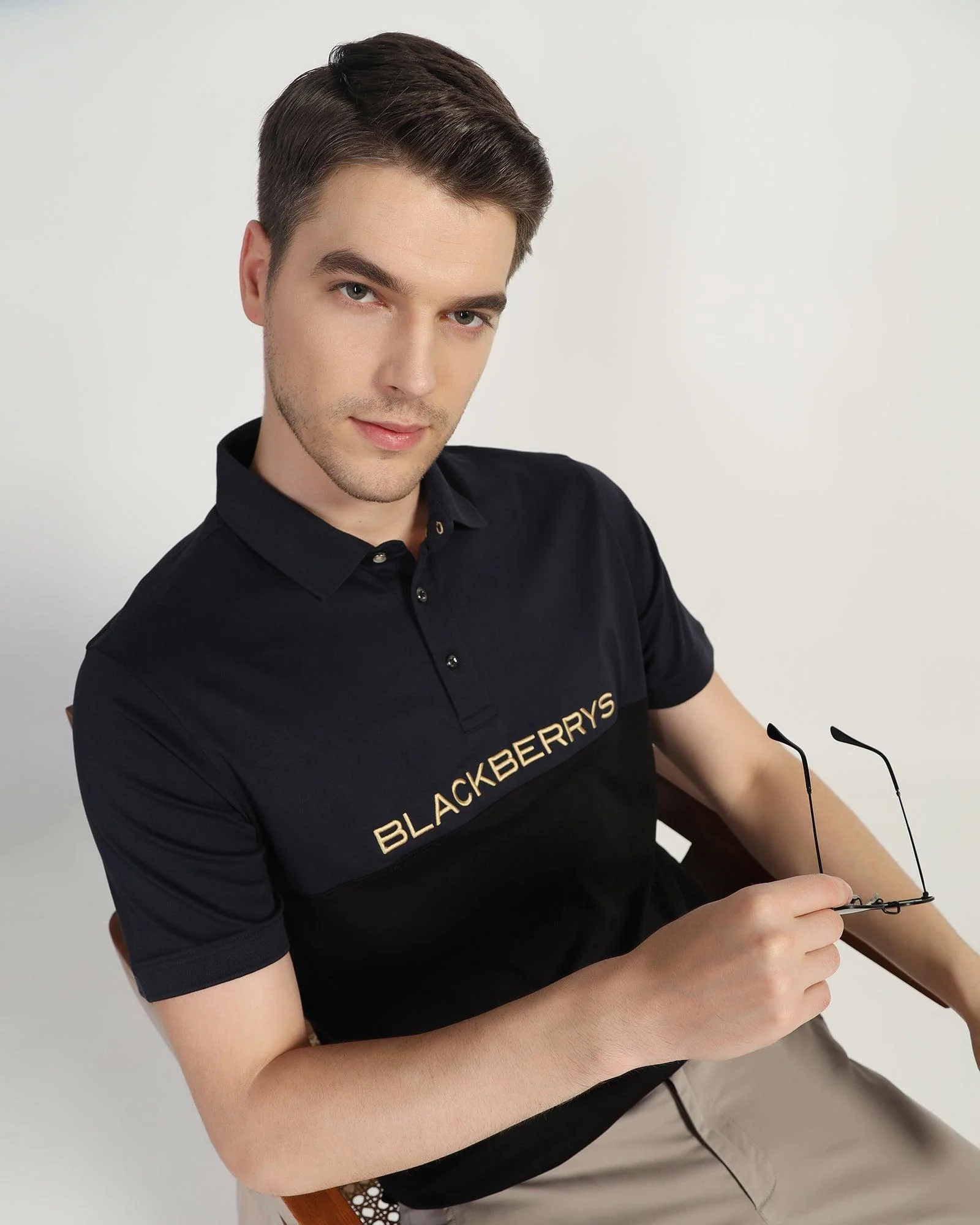 Polo Navy Solid T-Shirt - Star - Image 6