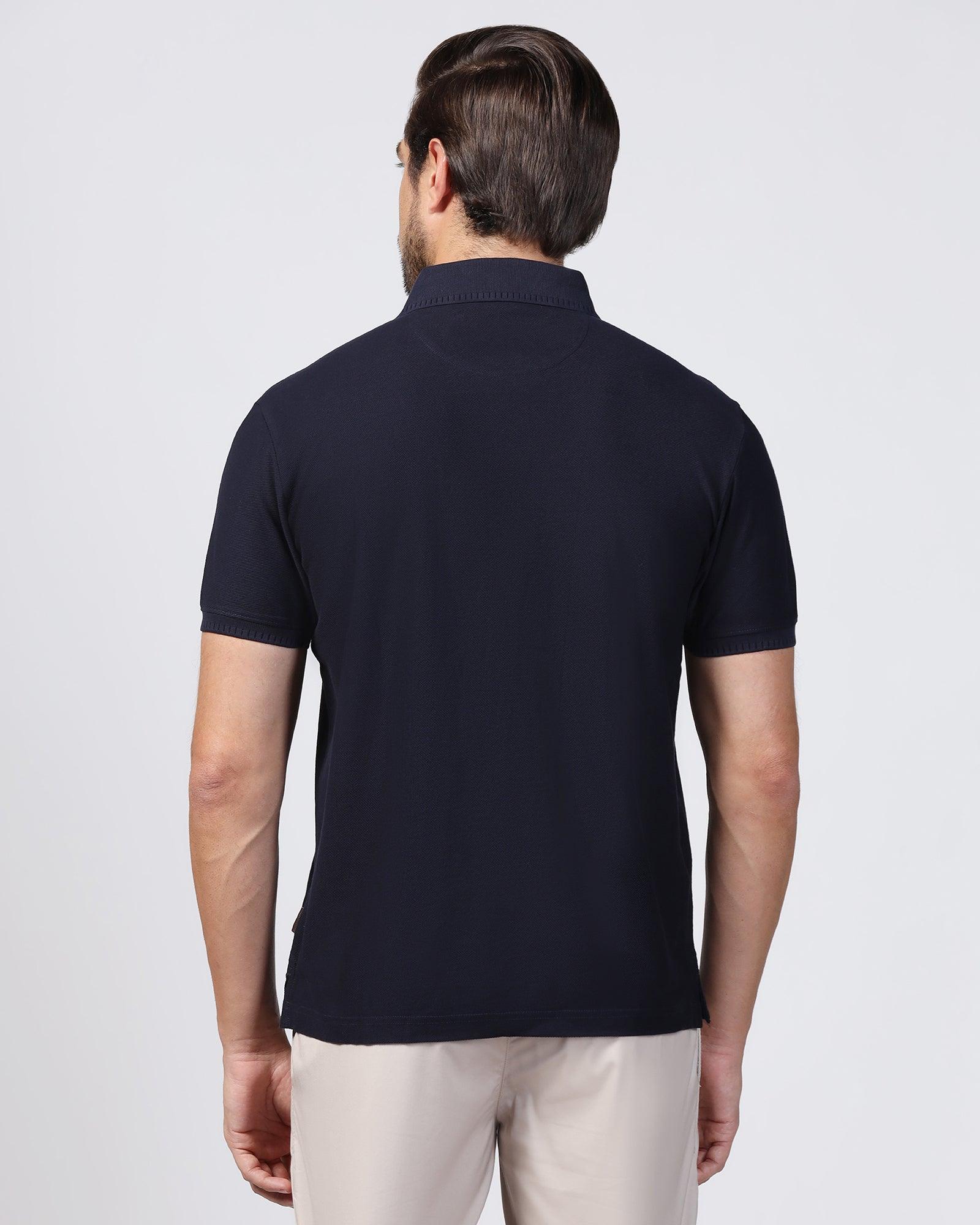 Polo Navy Structure T-Shirt - Bingo - Image 2