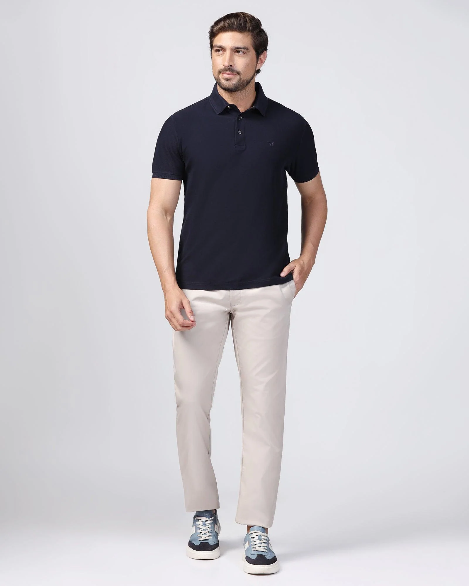 Polo Navy Structure T-Shirt - Bingo - Image 3