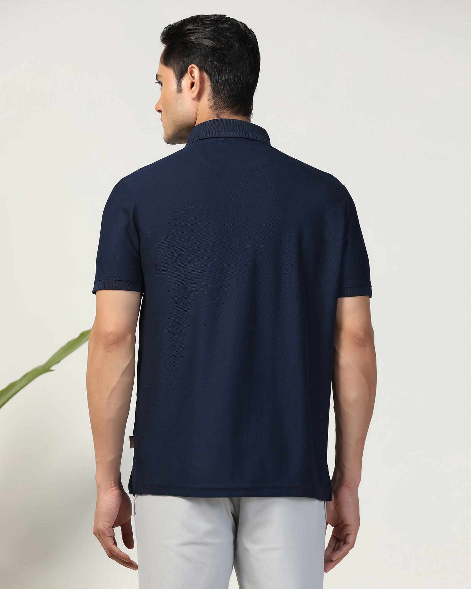 Polo Navy Structure T-Shirt - Bingo - Image 2