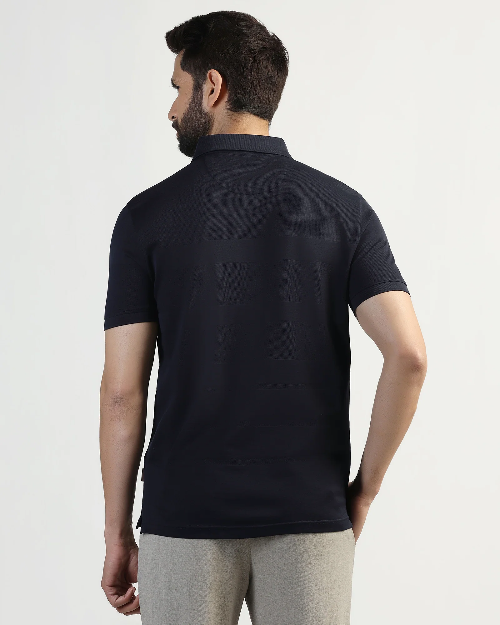 Polo Navy Stripe T-Shirt - Zeta - Image 2