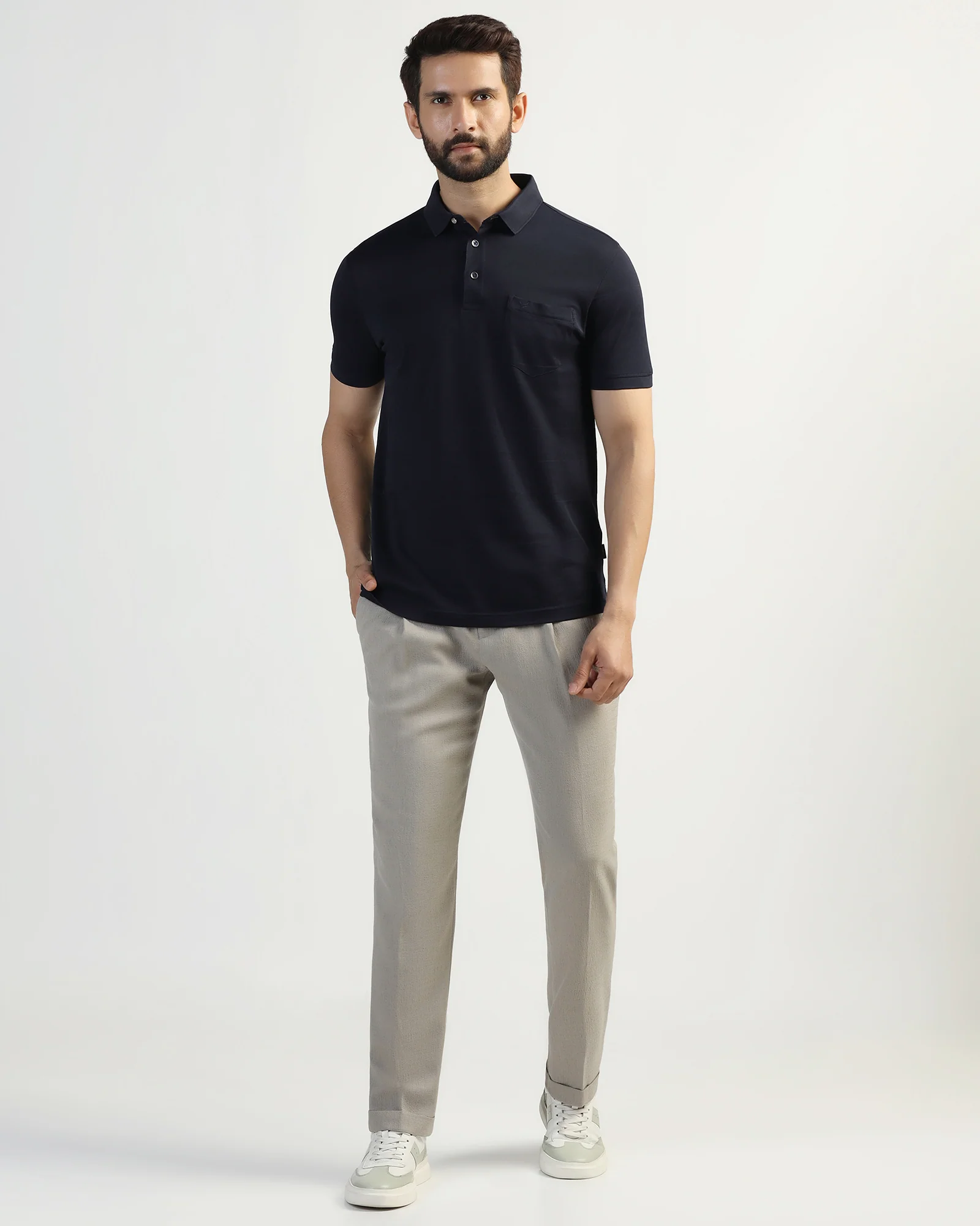 Polo Navy Stripe T-Shirt - Zeta - Image 3