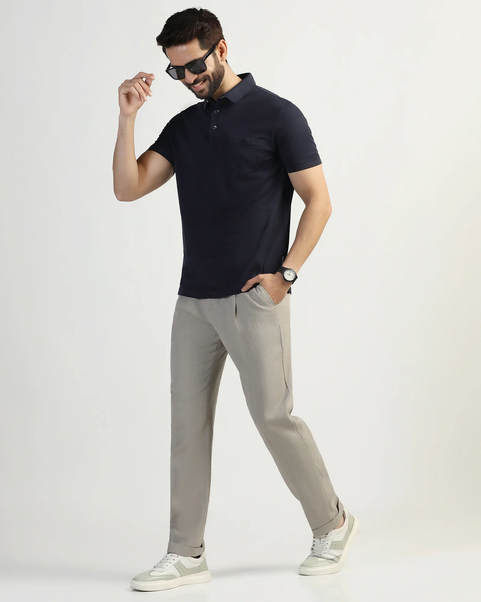 Polo Navy Stripe T-Shirt - Zeta - Image 7