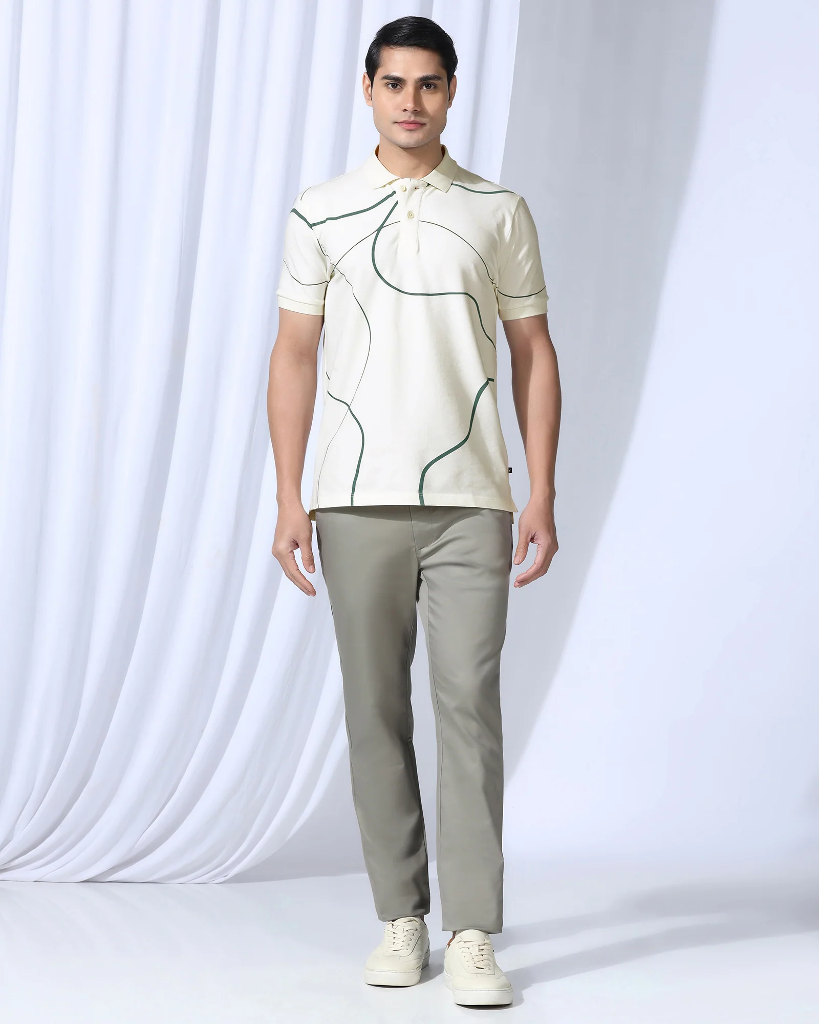 Polo Off White Printed T-Shirt - Fins - Image 3