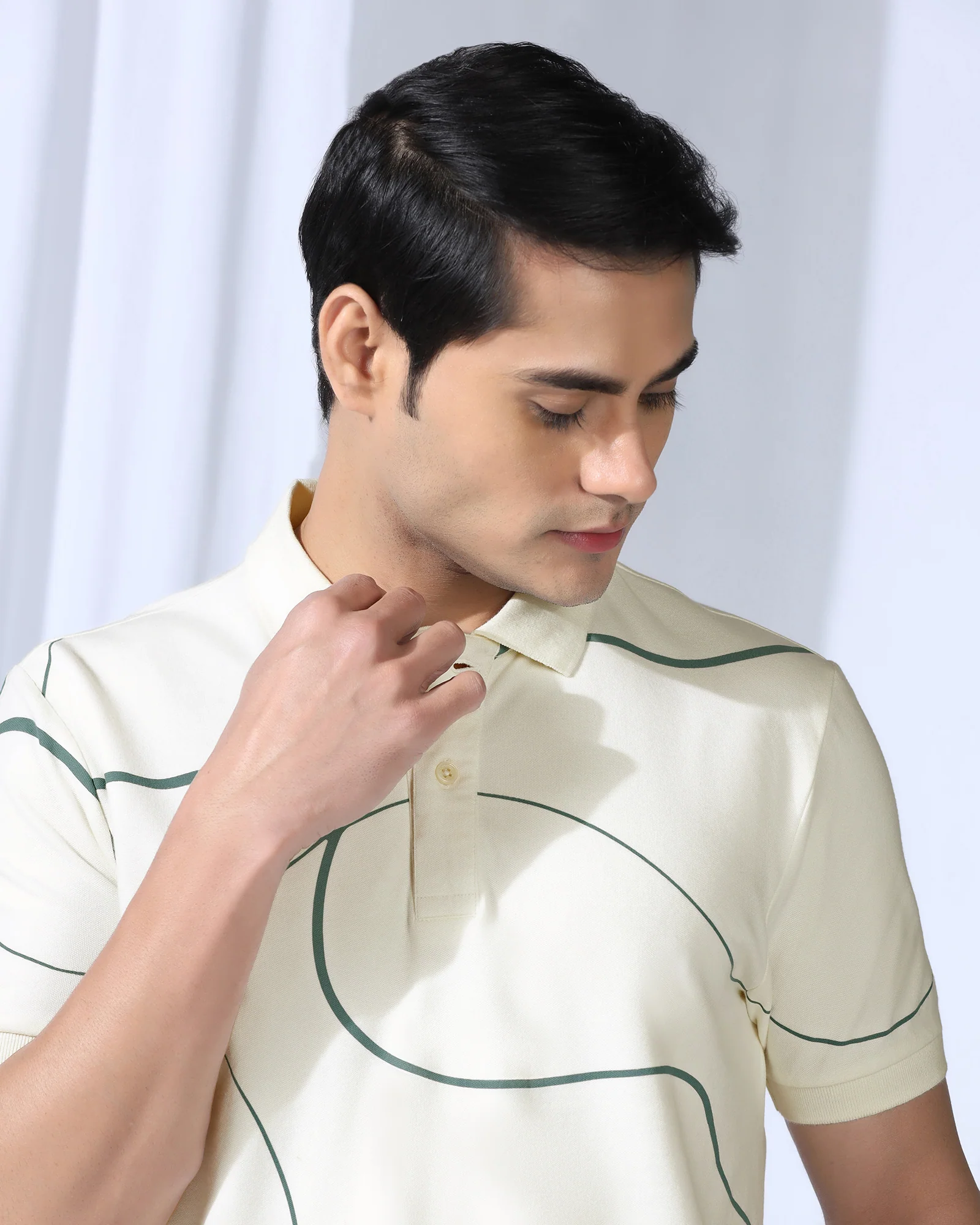 Polo Off White Printed T-Shirt - Fins - Image 4