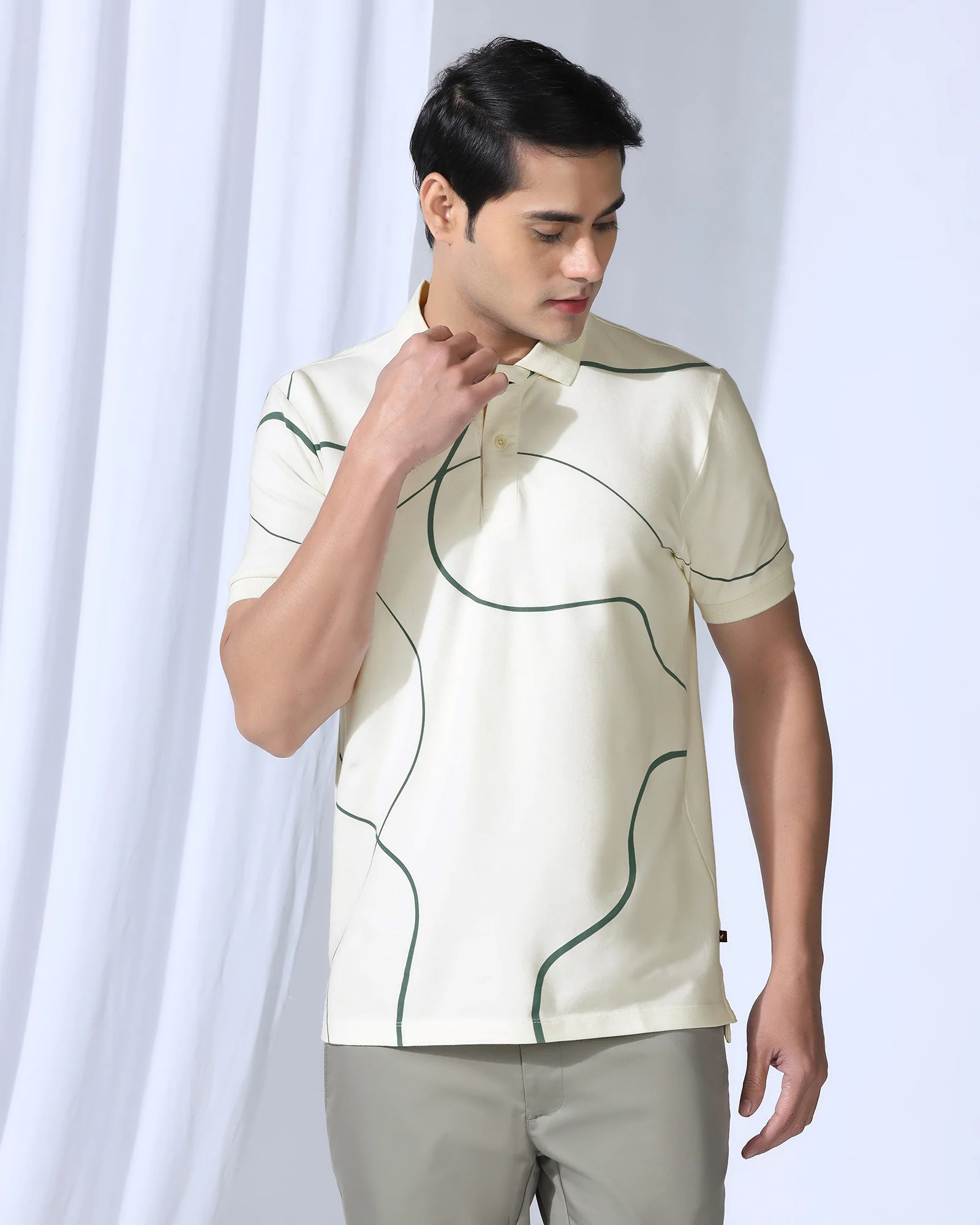 Polo Off White Printed T-Shirt - Fins - Image 7