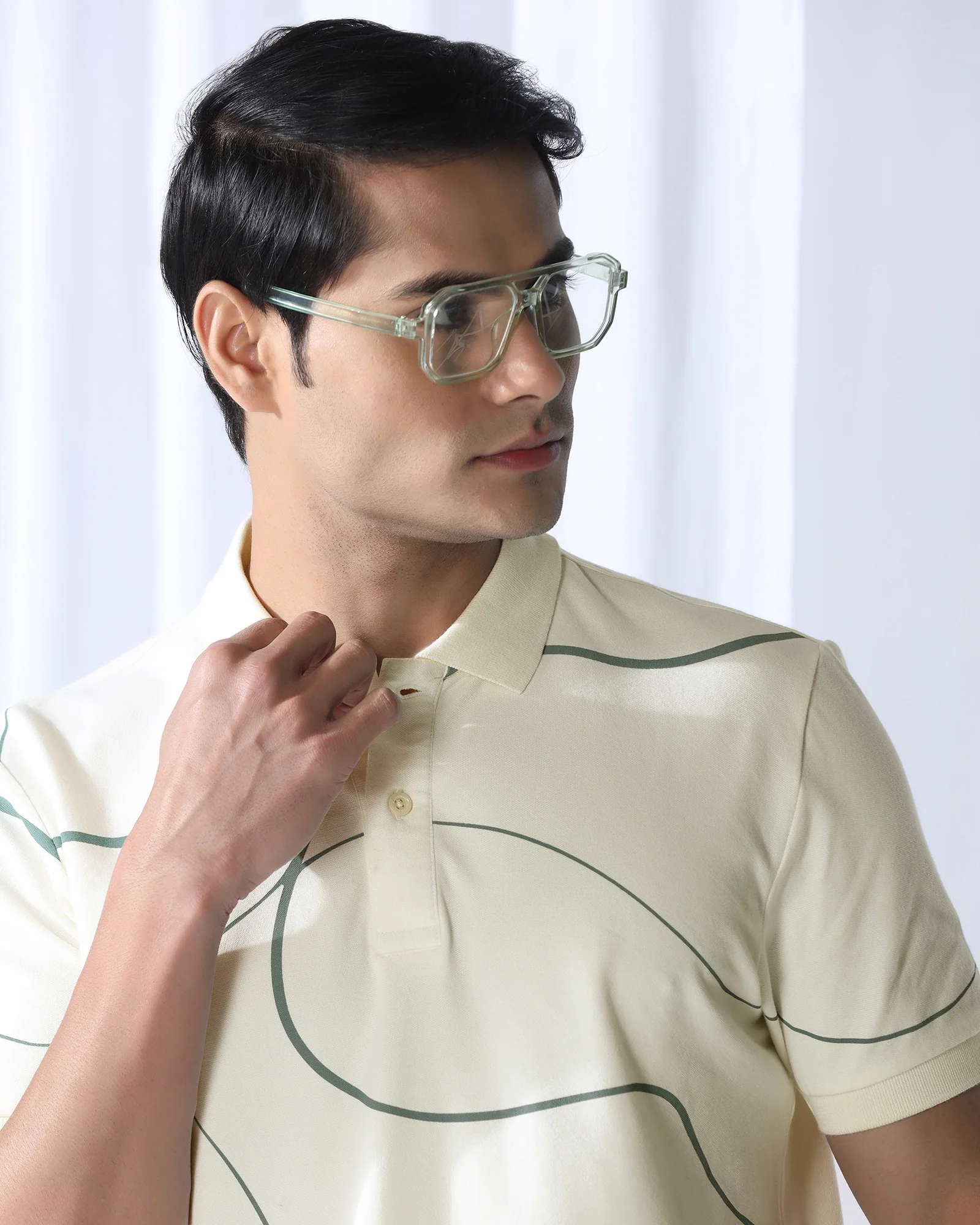 Polo Off White Printed T-Shirt - Fins - Image 8