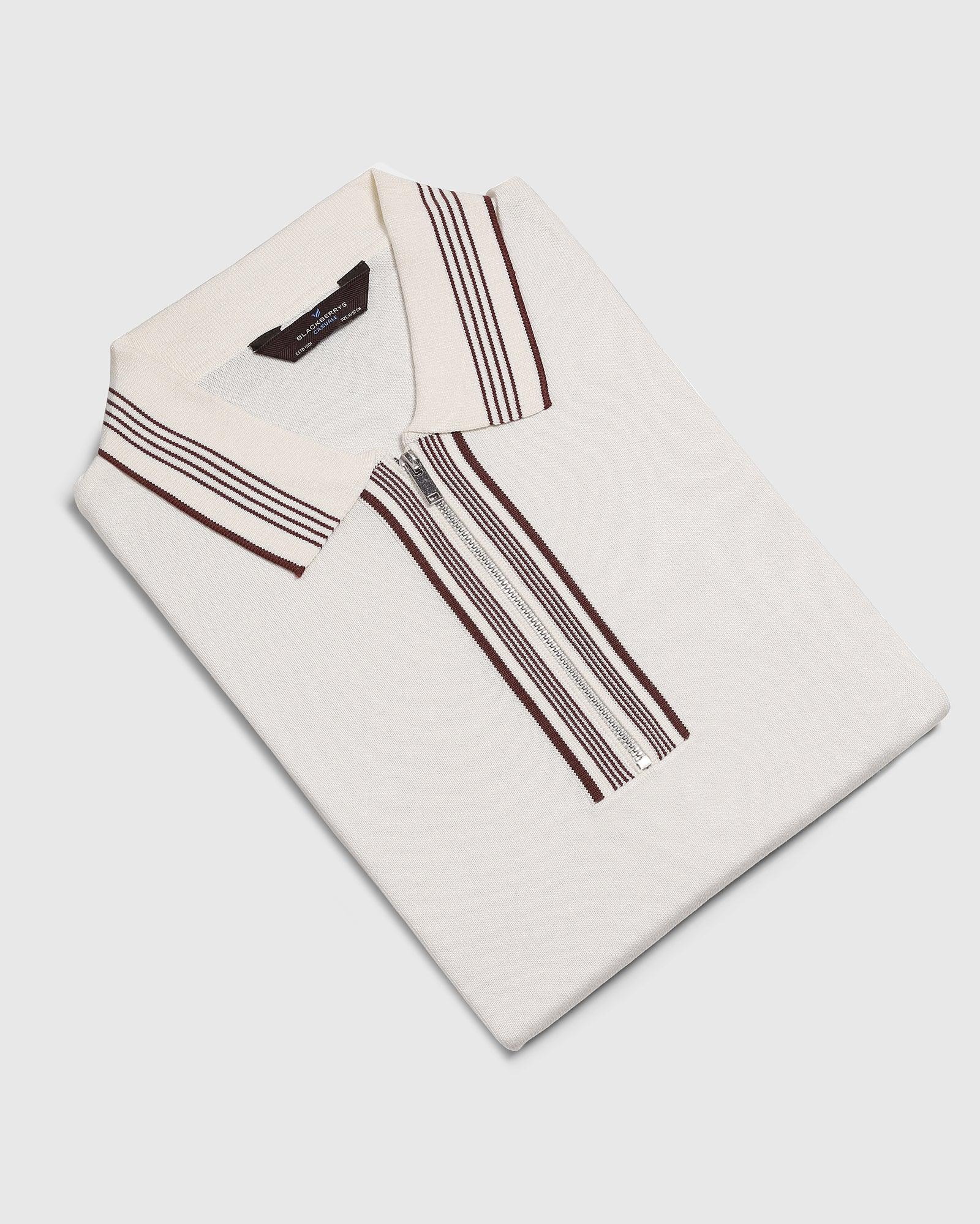 Polo Off White Solid T-Shirt - Remi - Image 5