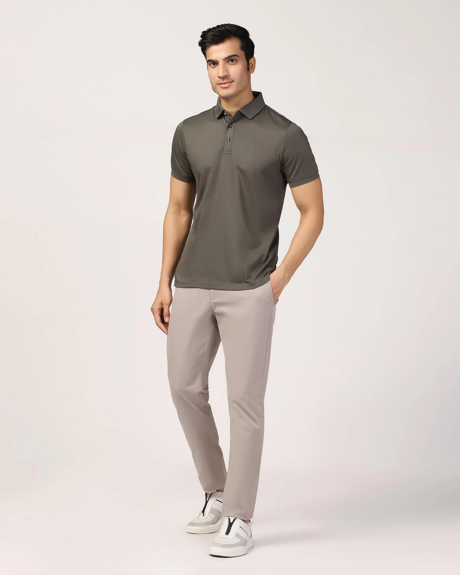Polo Olive Solid T-Shirt - Toll - Image 3