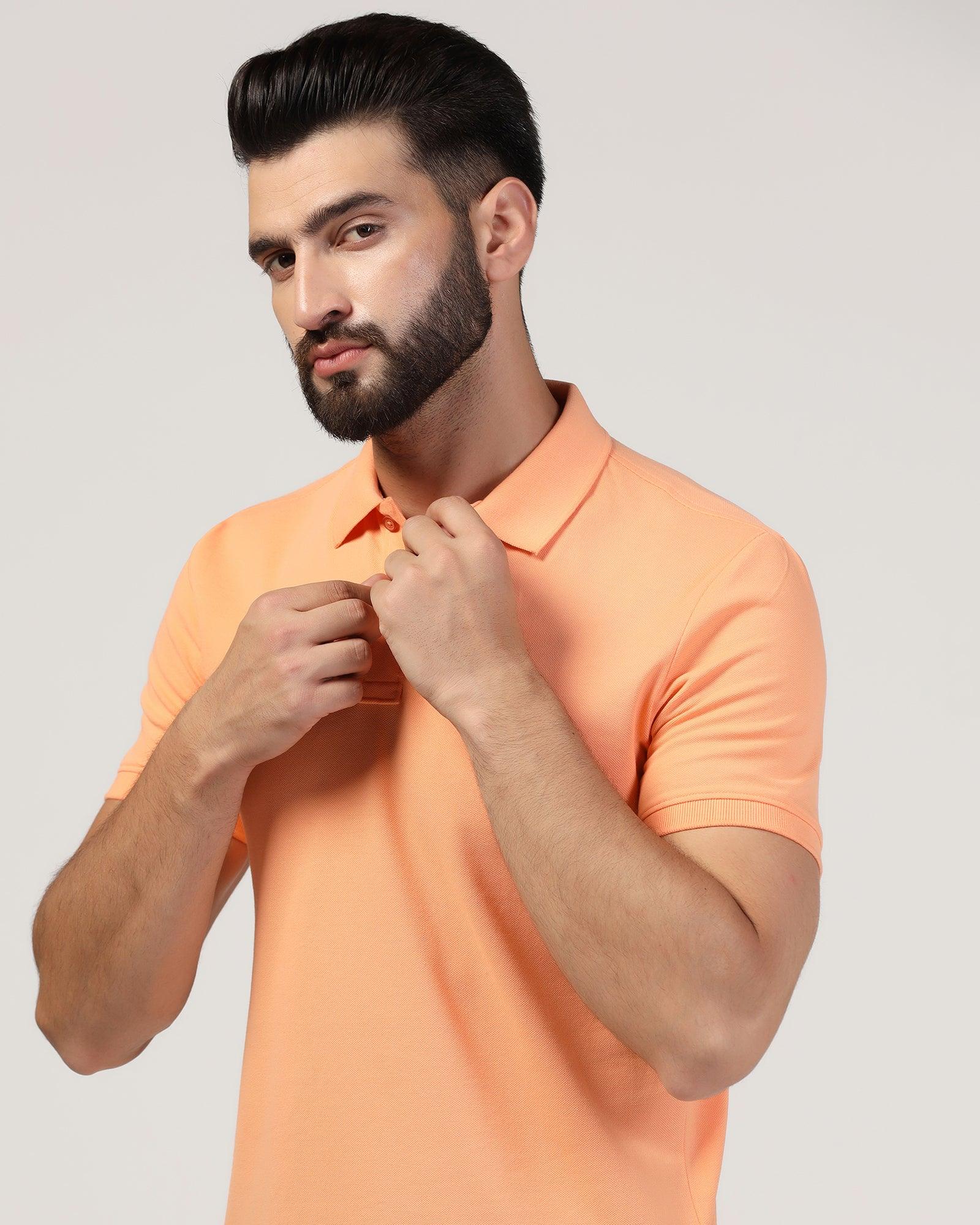 Polo Orange Solid T-Shirt - Bright - Image 4