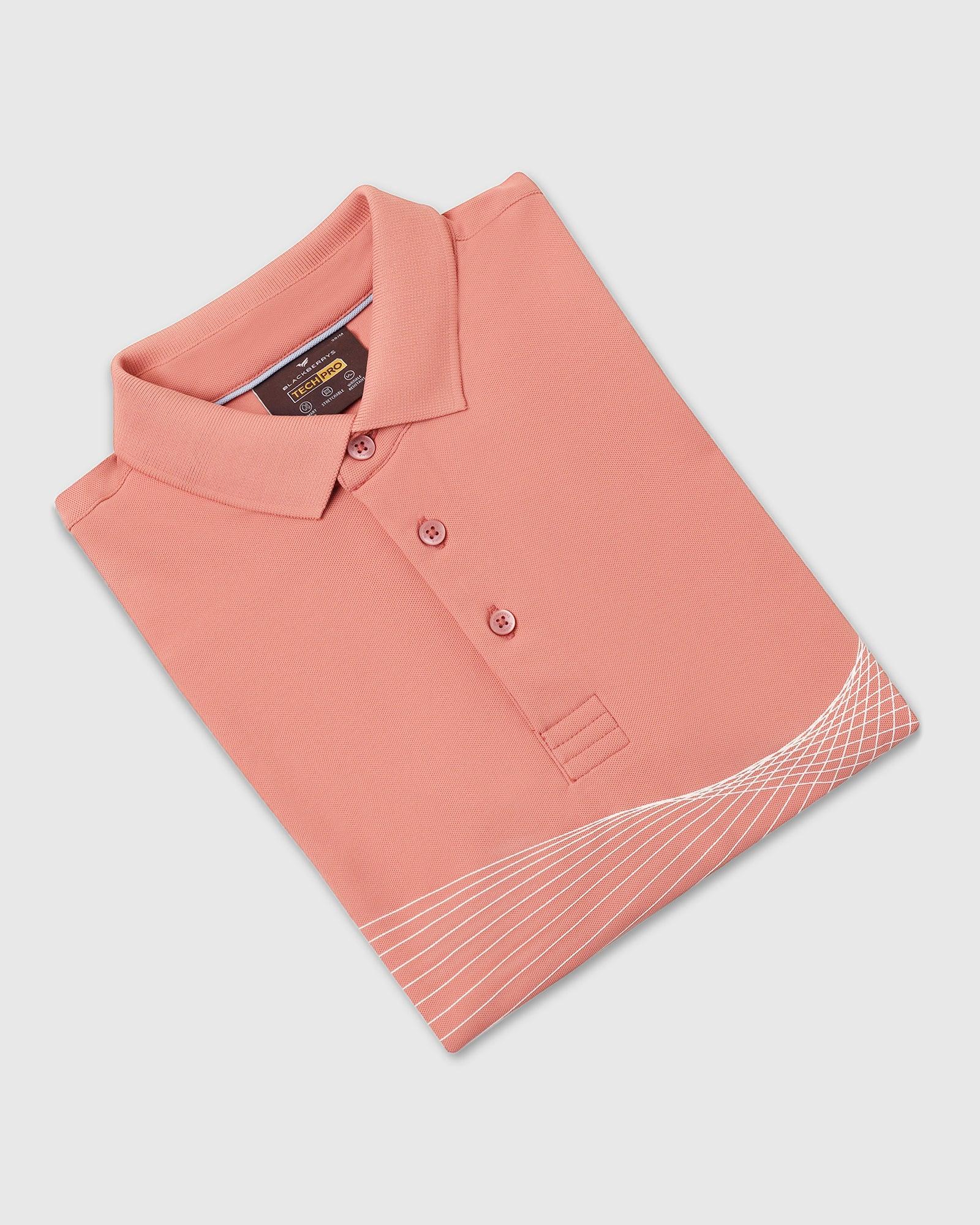 TechPro Polo Pink Printed T-Shirt - Frost - Image 5