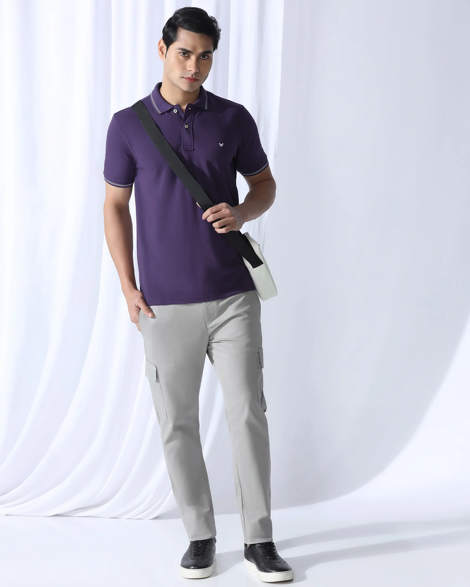 Polo Purple Solid T-Shirt - Diesel - Image 8